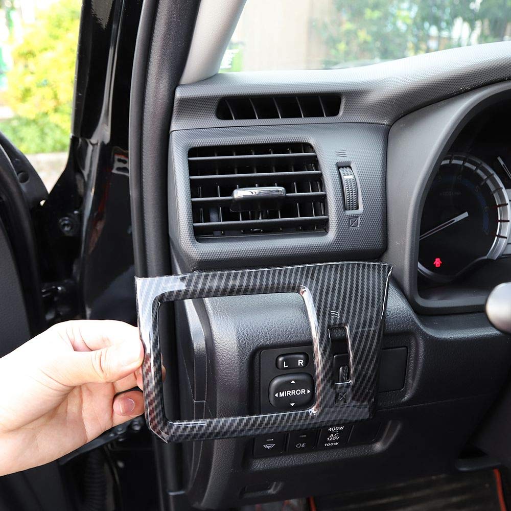 Voodonala Carbon Fiber Black Center Console AC Vent Trim for Toyota 4Runner 2010-2023 - 2Pcs Set | Perfect for SUV Interior Upgrade & Summer Cooling Comfort