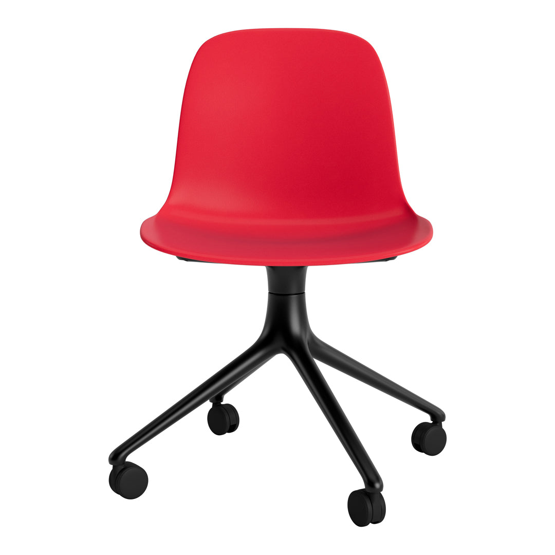 Ergonomic Form Chair with 4-Wheel Swivel Base - Adjustable Office Chair for Home & Work - Perfect for Desk Work, Gaming, and Study Sessions