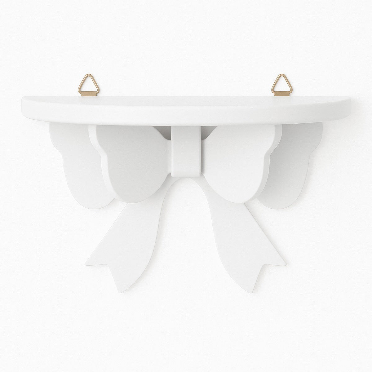 Coquette Bow Shaped Wooden Shelf - Elegant Wall Decor for Bedroom, Bathroom & Living Room - Perfect for Displaying Photos, Plants & Decorative Items