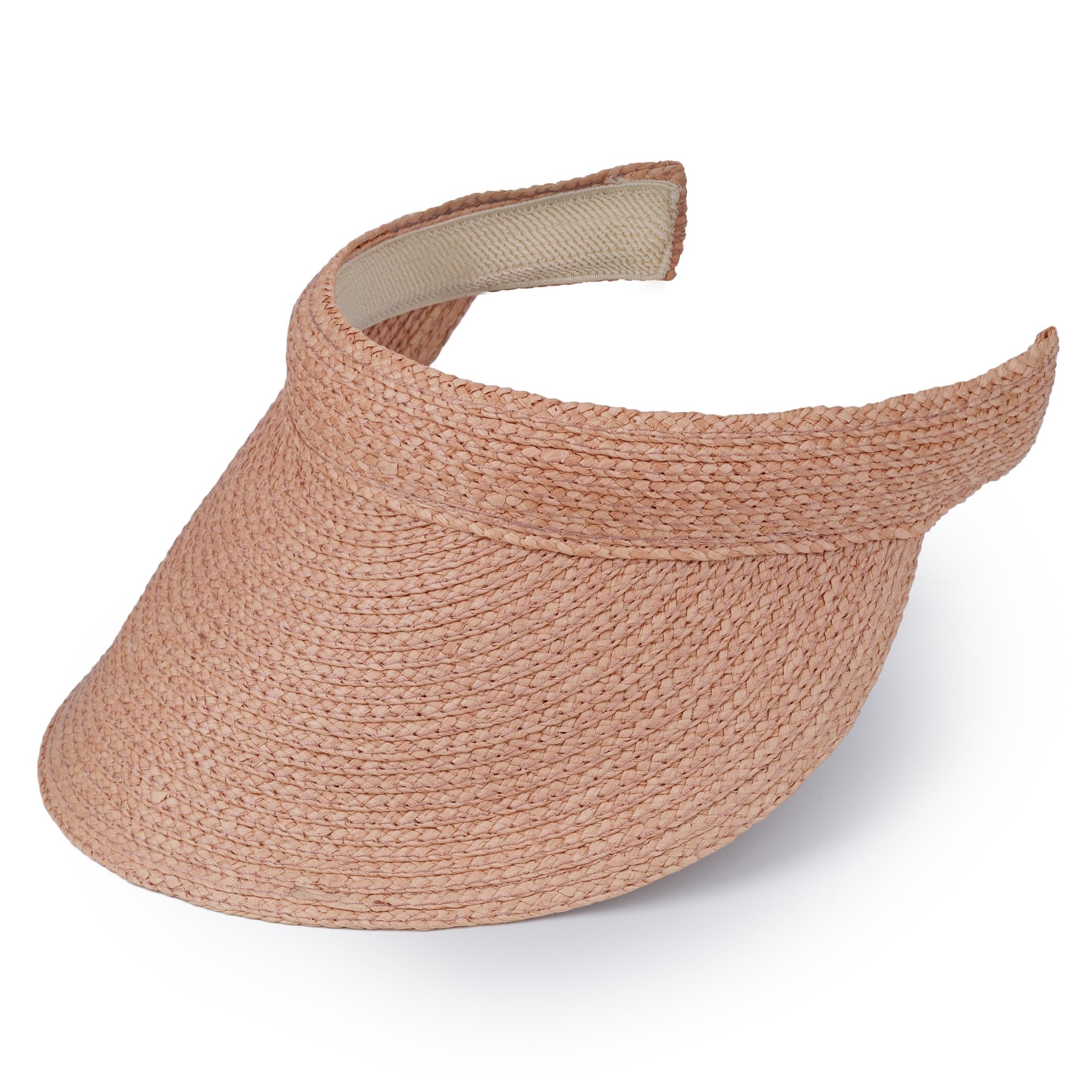 Croogo Wide Brim Straw Sun Visor Hat for Women - Breathable Open Top Summer Beach Cap for Golf, Tennis, Travel & Outdoor Activities | UV Protection Handmade Straw Hat for Sun Shade and Style