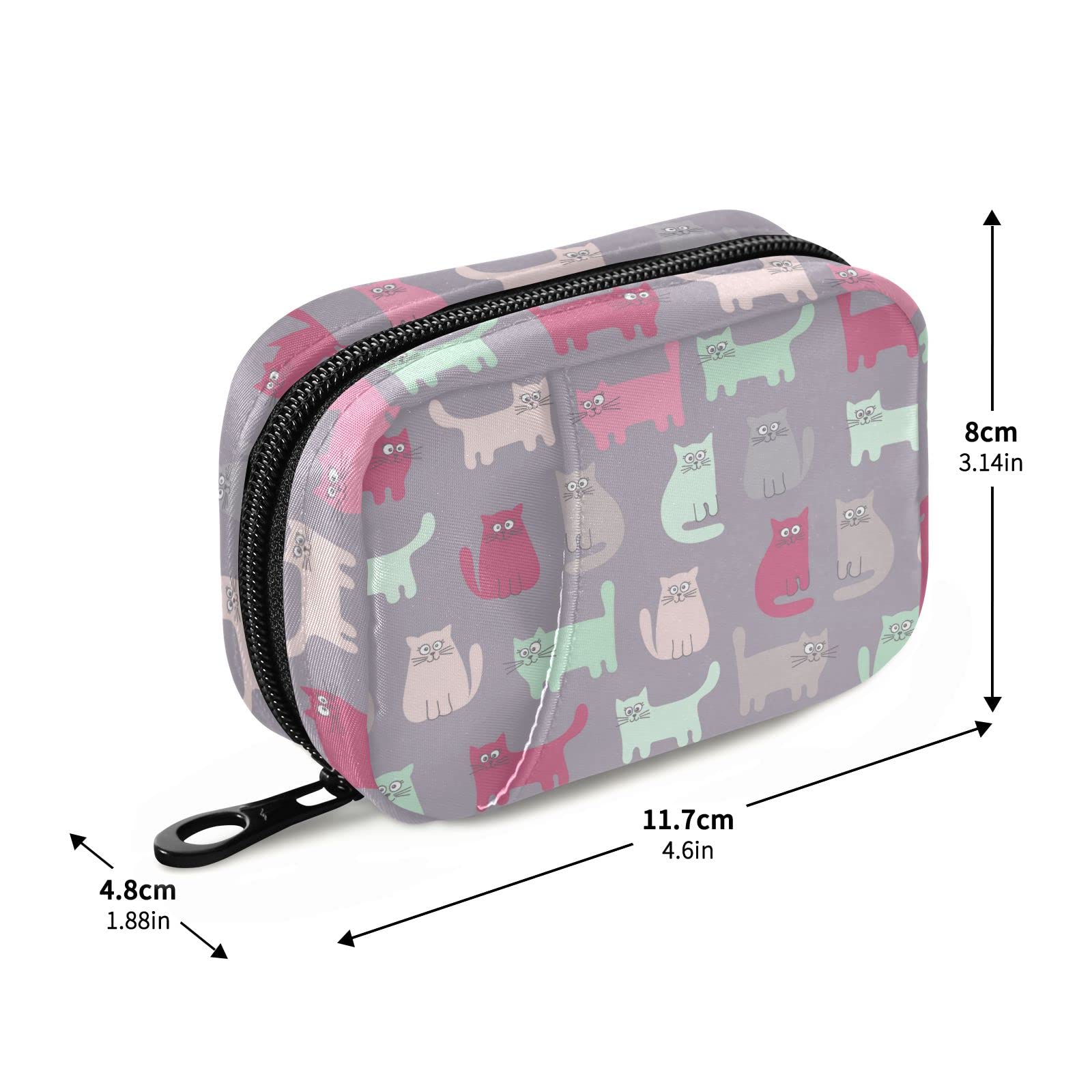 7-Day Large Capacity Cute Pill Organizer with 8 Compartments - Weekly Vitamin & Medication Dispenser - Perfect for Daily Medicine Storage, Travel, and Pet Care (Cats/Dogs)