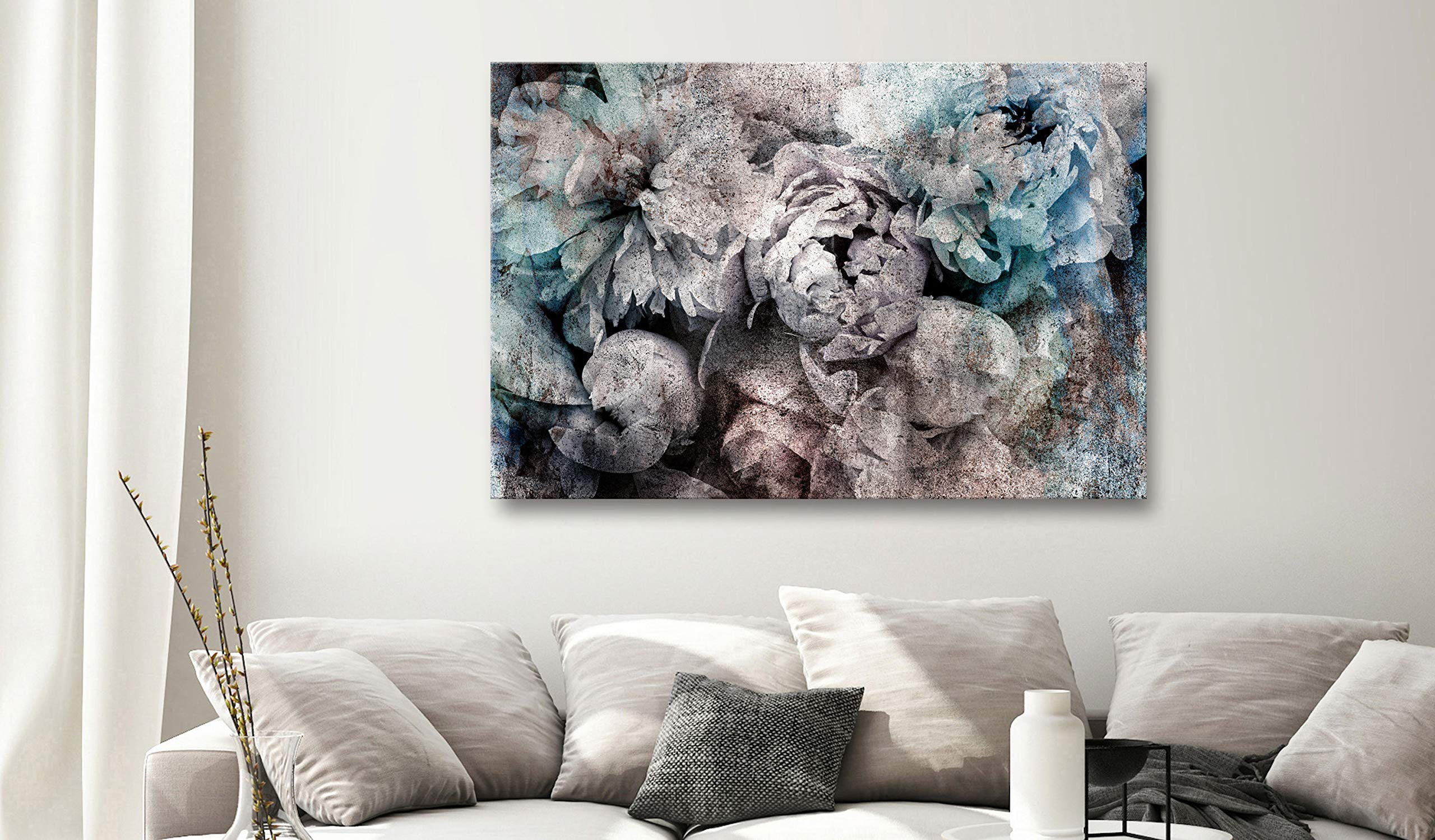 Artgeist Acoustic Canvas Wall Art Print - 35x24 Inch Sound Absorbing Floral Decor with Acoustic Foam (Peony Flower Design) | Home Office Studio Soundproofing & Noise Reduction | Modern Nature-Inspired Wall Art for Living Room, Bedroom & Workspace