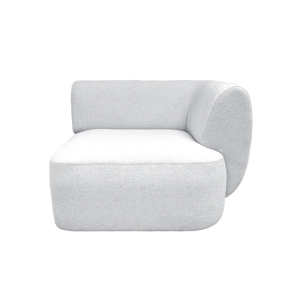 Pebble Right Arm Sectional Chair with EcoClean Fabric - Modern Comfort for Living Room, Office & Lounge - Durable & Stylish Sofa for Relaxing & Entertaining