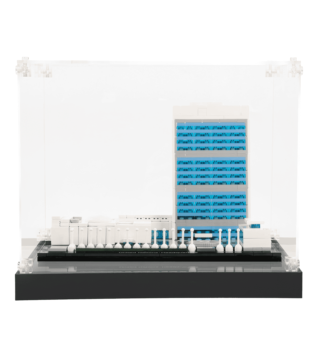 LEGO Architecture United Nations Headquarters 21018 Display Case - Clear Acrylic Showcase for LEGO Sets - Perfect for Home Decor, Office Display & Collector's Showcase