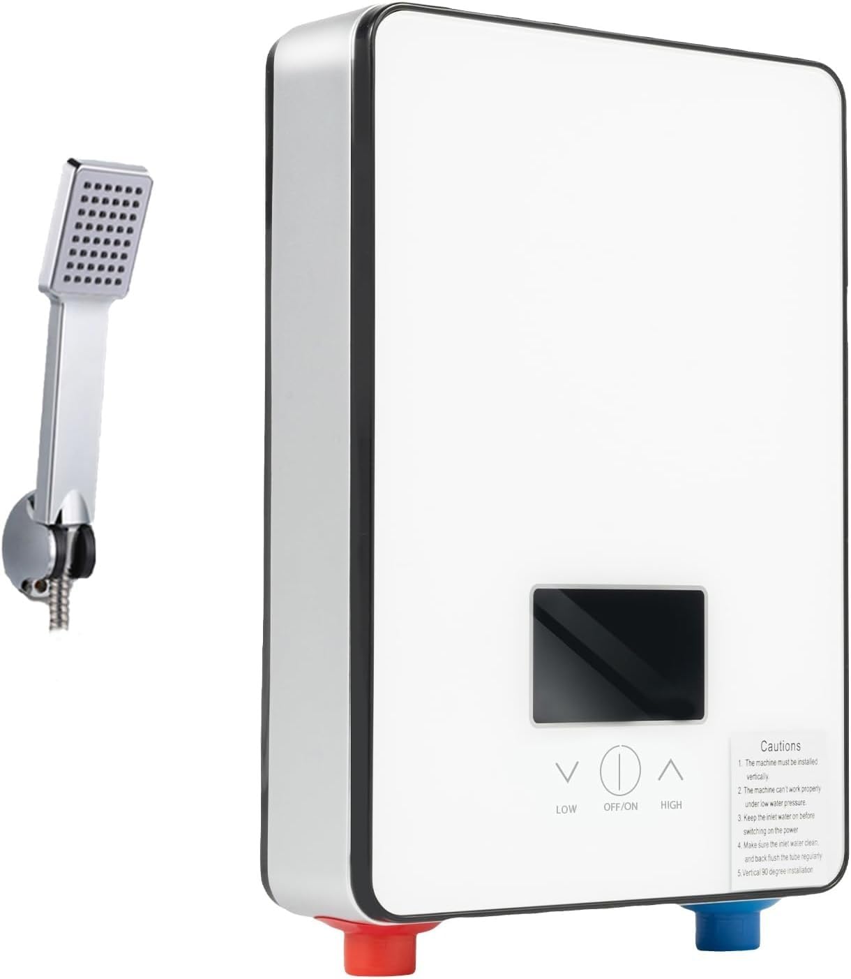 4500W Electric Tankless Water Heater with LED Display - Instant On-Demand Hot Water System for Shower, Kitchen & Bathroom - Compact Mini Design for Small Spaces & Energy Efficient Home Use