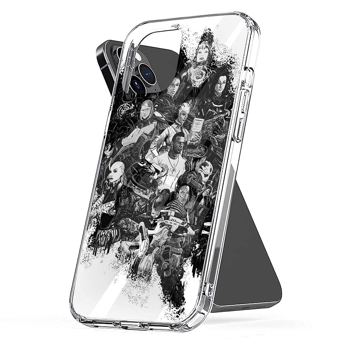 Mass Effect Phone Case Compatible with iPhone 12/12 Pro/12 Mini/11 Pro Max/XR/SE 2020/7/8/X/Xs/6S Plus & Samsung A52/A72/S20/S21 Ultra - Clear Protective Cover for Daily Use, Work & Travel