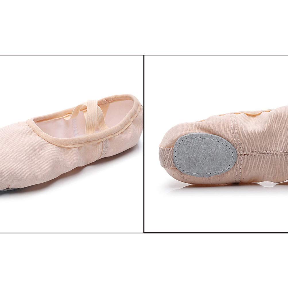 EXCEART Toddler Ballet Shoes - Genuine Leather Full Sole Dance Slippers for Ballet, Yoga & Practice | Pink Ballet Shoes for Women & Girls (Size 42) | Perfect for Dance Classes, Recitals & Home Practice