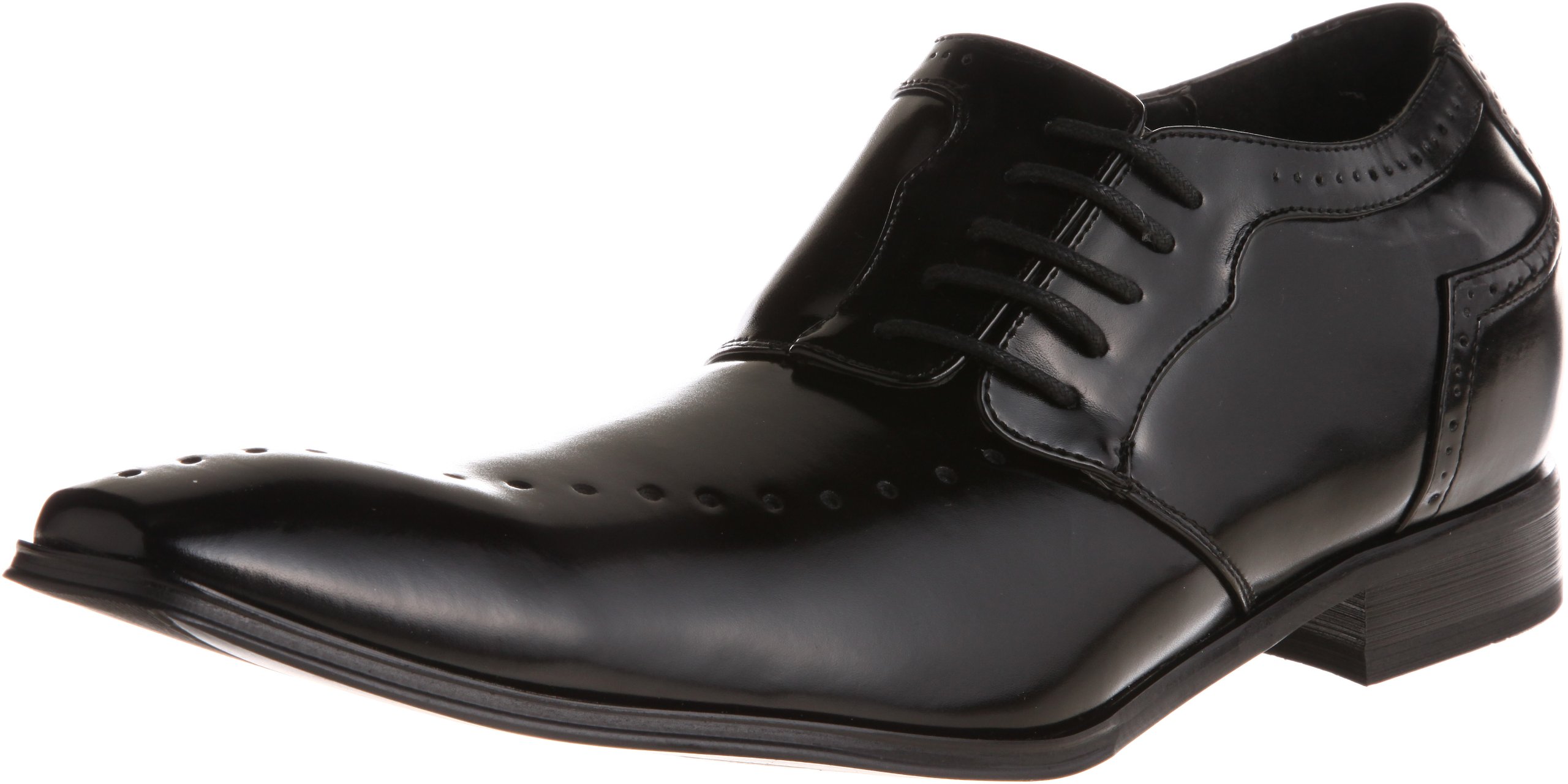 Men's Elevator Shoes for Height Increase - 2.55 Inch Hidden Lift Lace-up Dress Shoes in Black | Formal & Business Occasions