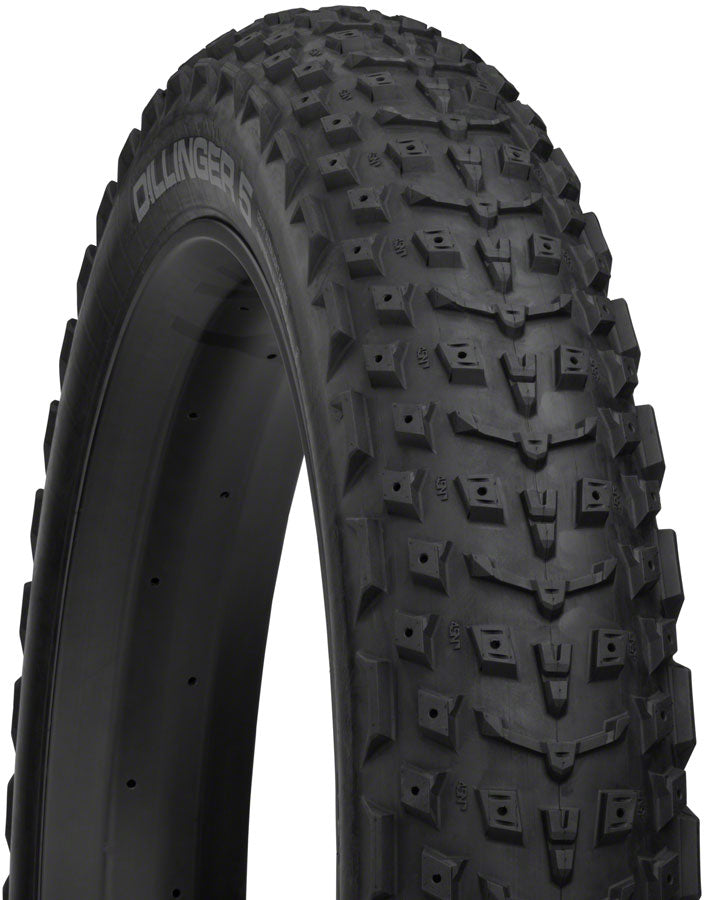 45NRTH Dillinger 5 Studdable Winter Bike Tire - 26 x 4.6 Tubeless Folding Black 120 TPI - Perfect for Snow & Ice Cycling, Fat Bike Trails, and Extreme Cold Weather Riding