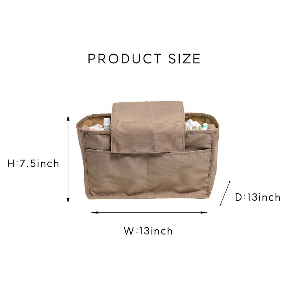 enreve Purse Organizer Insert - Handbag & Tote Bag Organizer for Longchamp, Diaper Bags & More (BLACK) | Perfect for Travel, Work & Everyday Use