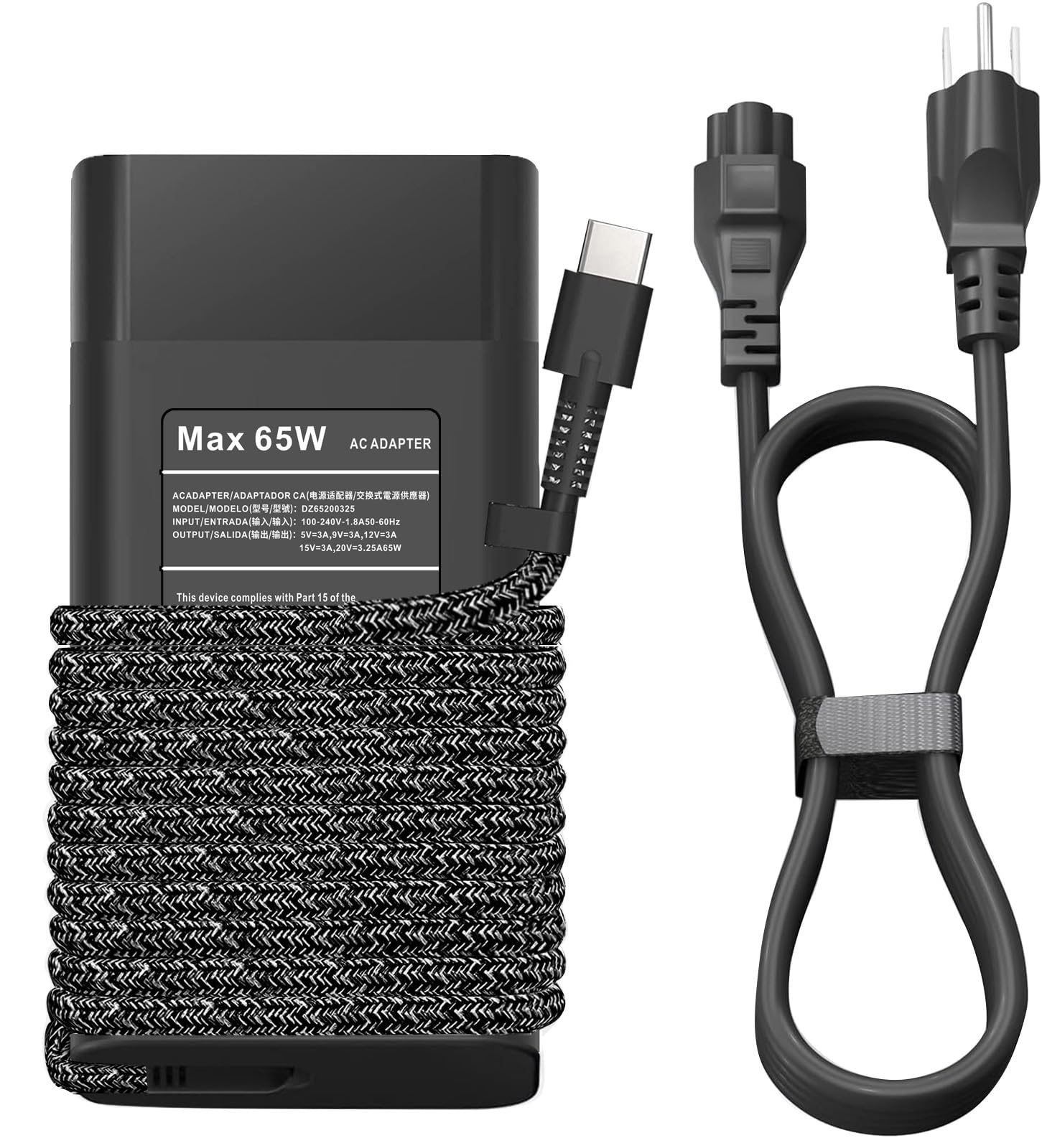 65W USB C Laptop Charger for HP Zbook Firefly G8 G9, Elite Dragonfly, Envy X360, Spectre x360 - Slim Fast Charging Adapter for 14