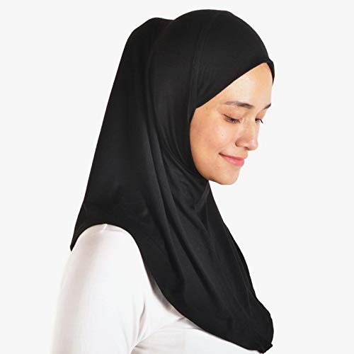 One Piece Al Amira Hijab - Instant Head Scarf in Soft Cotton Jersey - Practical Head Cover for Women (Medium Size) - Perfect for Daily Wear, Prayer & Modest Fashion