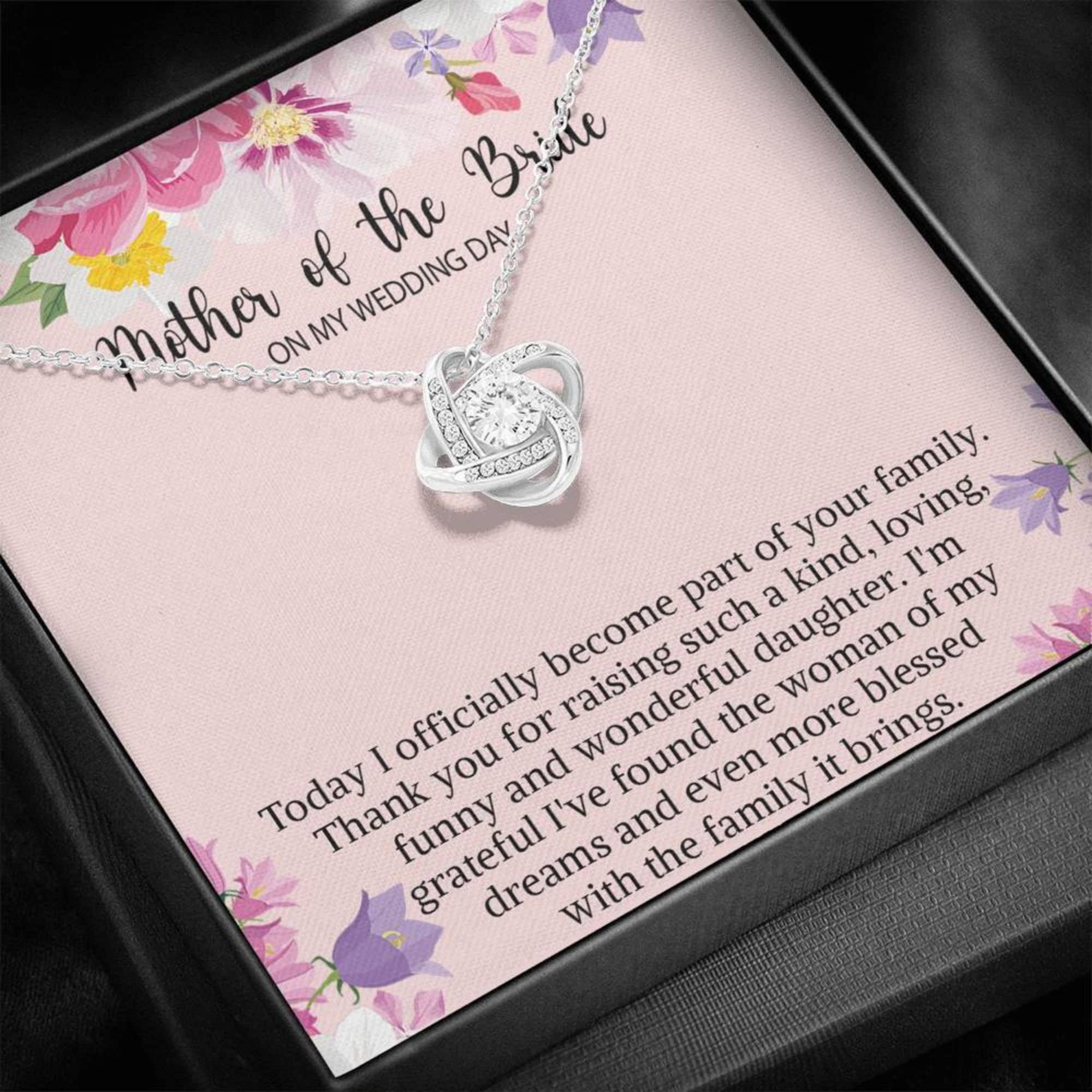 Love Knot Necklace - Personalized Mother of the Bride Wedding Gift Jewelry, Unique Birthday Present for Mom - Perfect for Weddings, Anniversaries & Special Occasions