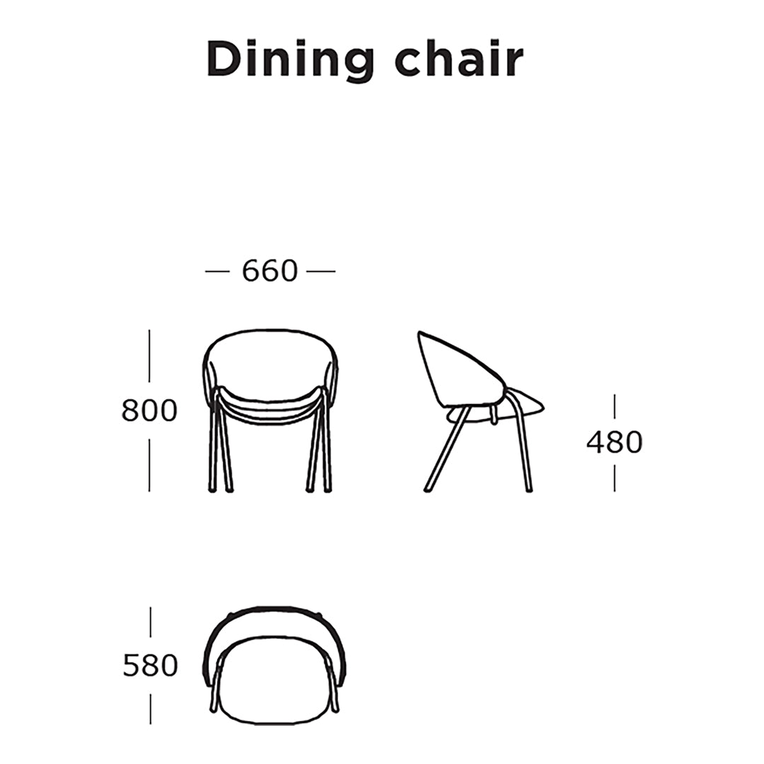 Modern Folium Dining Chair - Mid Century Wooden Kitchen Chair with Upholstered Seat - Perfect for Dining Room, Kitchen, and Breakfast Nook