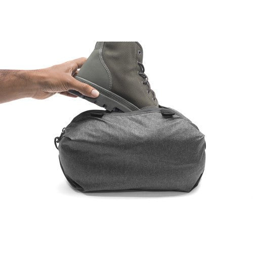 Peak Design Travel Shoe Pouch - Waterproof & Durable Charcoal Gray Shoe Bag for Sneakers, Gym Shoes & Travel Accessories - Perfect for Gym, Travel & Outdoor Adventures