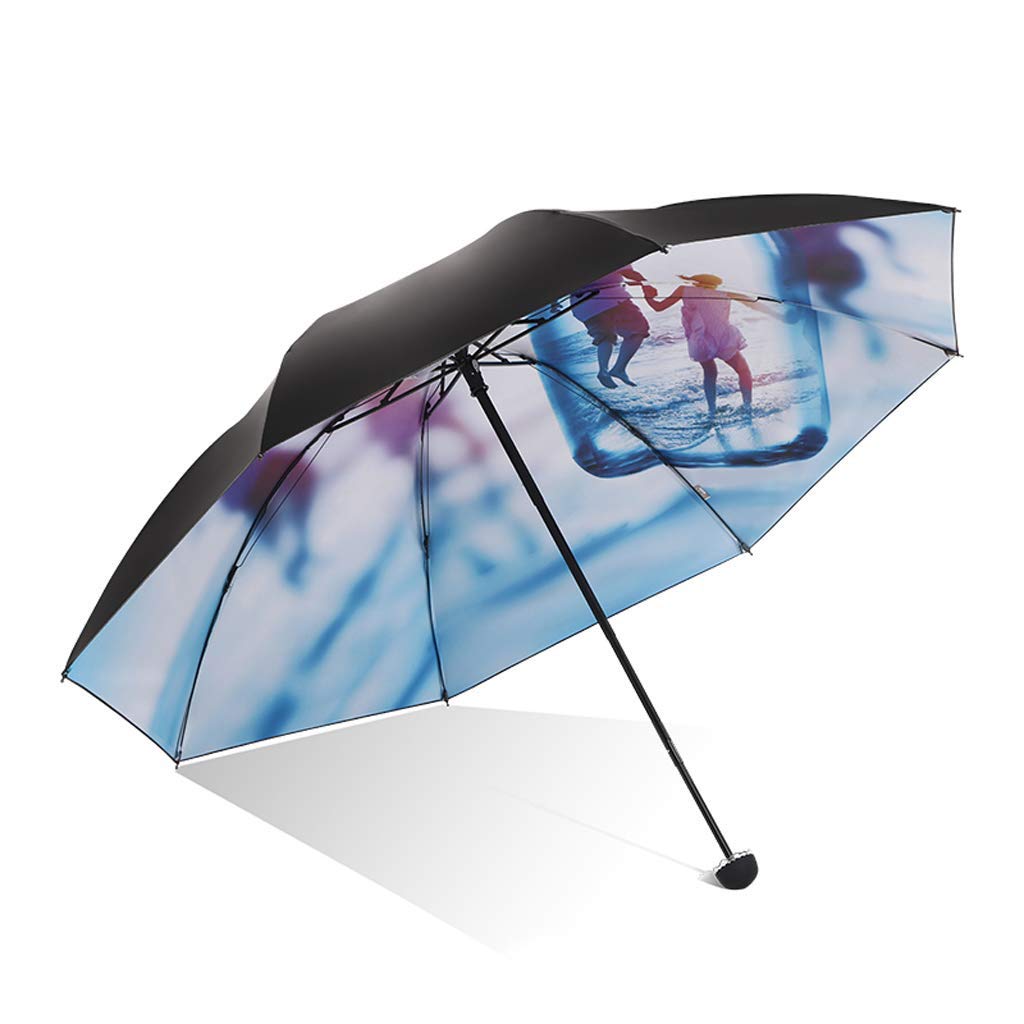 Bevis David Windproof Double Layer Folding Inverted Umbrella - Compact Travel Umbrella for Women & Men, UV Protection Sun Umbrella (Perfect for Commuting, Traveling, and Outdoor Activities)