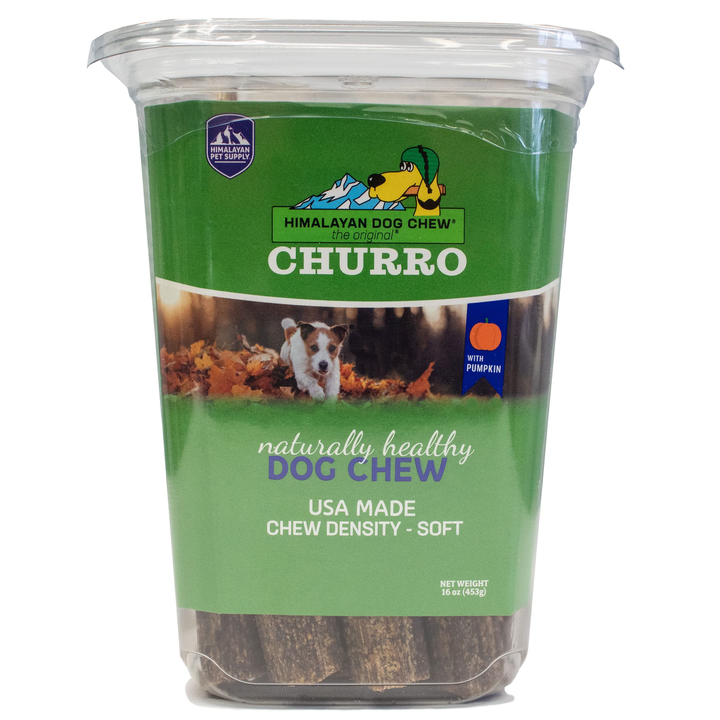 Lactose-Free & Gluten-Free Pumpkin Cheese Churro Dog Treats | Grain-Free, USA Made | All Breed Sizes | 11-13 Pieces per Pack | Perfect for Training Rewards & Digestive Health