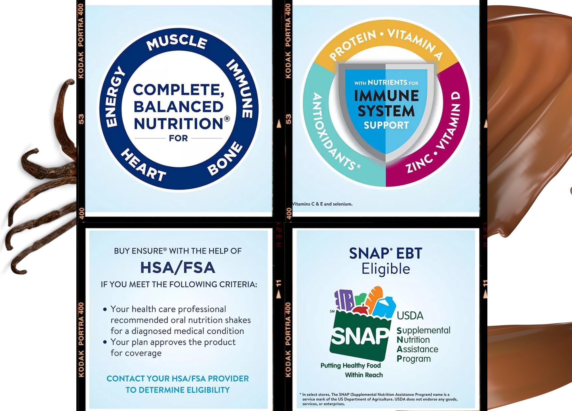 Ensure Original Nutrition Shakes Variety Pack - Milk Chocolate, Vanilla & Strawberry Flavors | 6 Pack (2 of Each) | Rich in Vitamins & Minerals | Perfect for Breakfast, Post-Workout Recovery & Meal Replacement