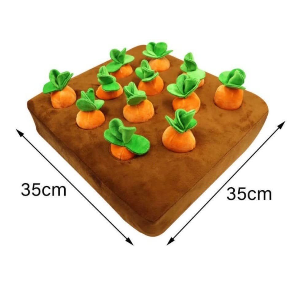 Soft Carrot Plush Dog Toy - Durable & Cute Vegetable Chew Toy for Small & Large Dogs - Perfect for Playtime, Training & Cuddling