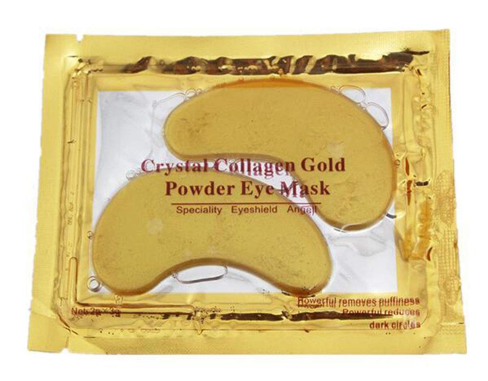 24K Gold Collagen Eye Masks - Anti Aging Gel Patches (20 Pairs) for Dark Circles & Wrinkles