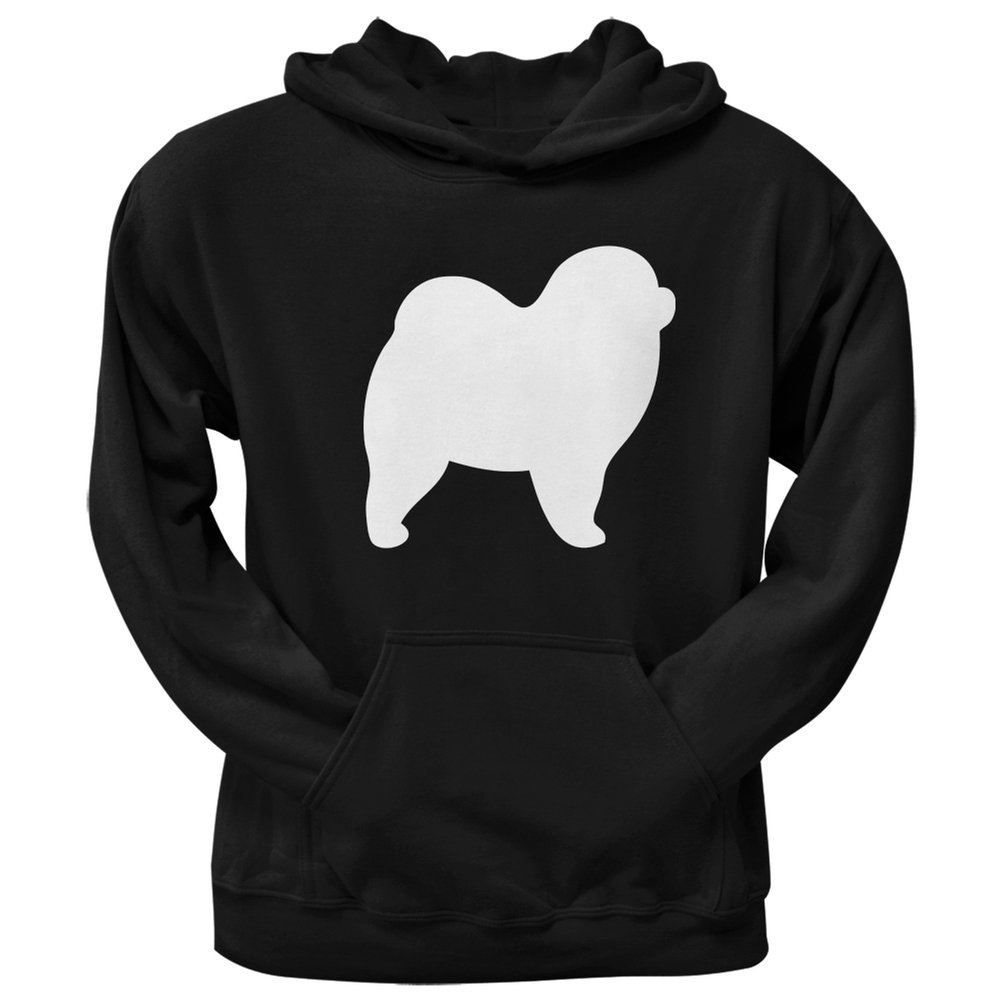 Chow Chow Silhouette Black Adult Hoodie - Soft & Comfortable Pullover Sweatshirt for Men & Women - Perfect for Casual Wear, Outdoor Activities, and Dog Lovers