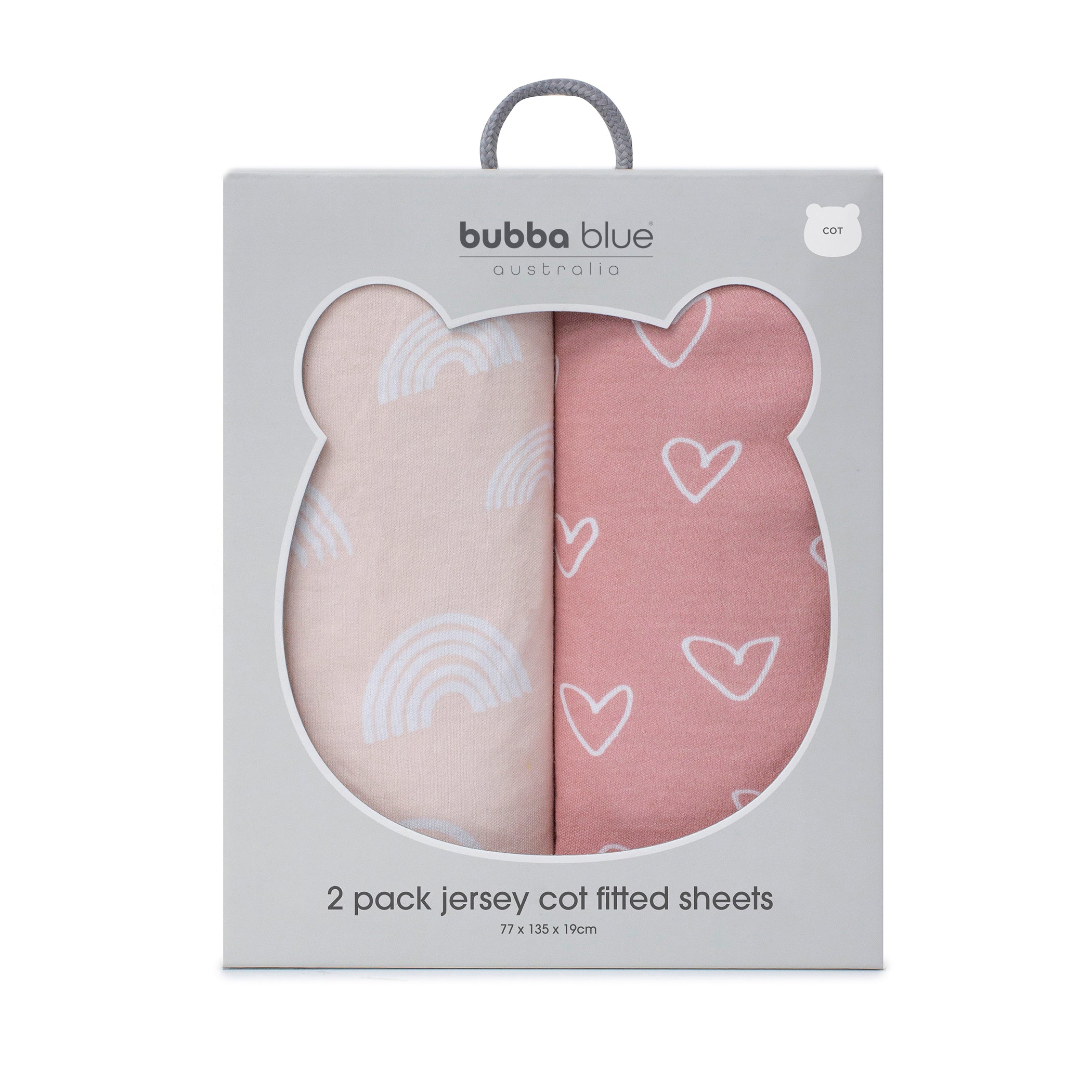 Nordic 2-Pack Jersey Cotton Fitted Sheets - Soft Dusty Berry & Rose Colors for Crib, Toddler Bed - Perfect Nursery Bedding Set for Baby Girls & Boys