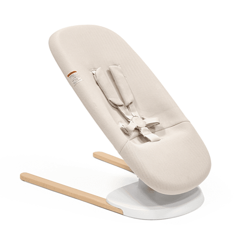 Stokke Yoga Bouncer - Premium Baby Rocker in Light Sand | Ergonomic Design for Newborns & Infants | Perfect for Nursery, Playtime & Relaxation
