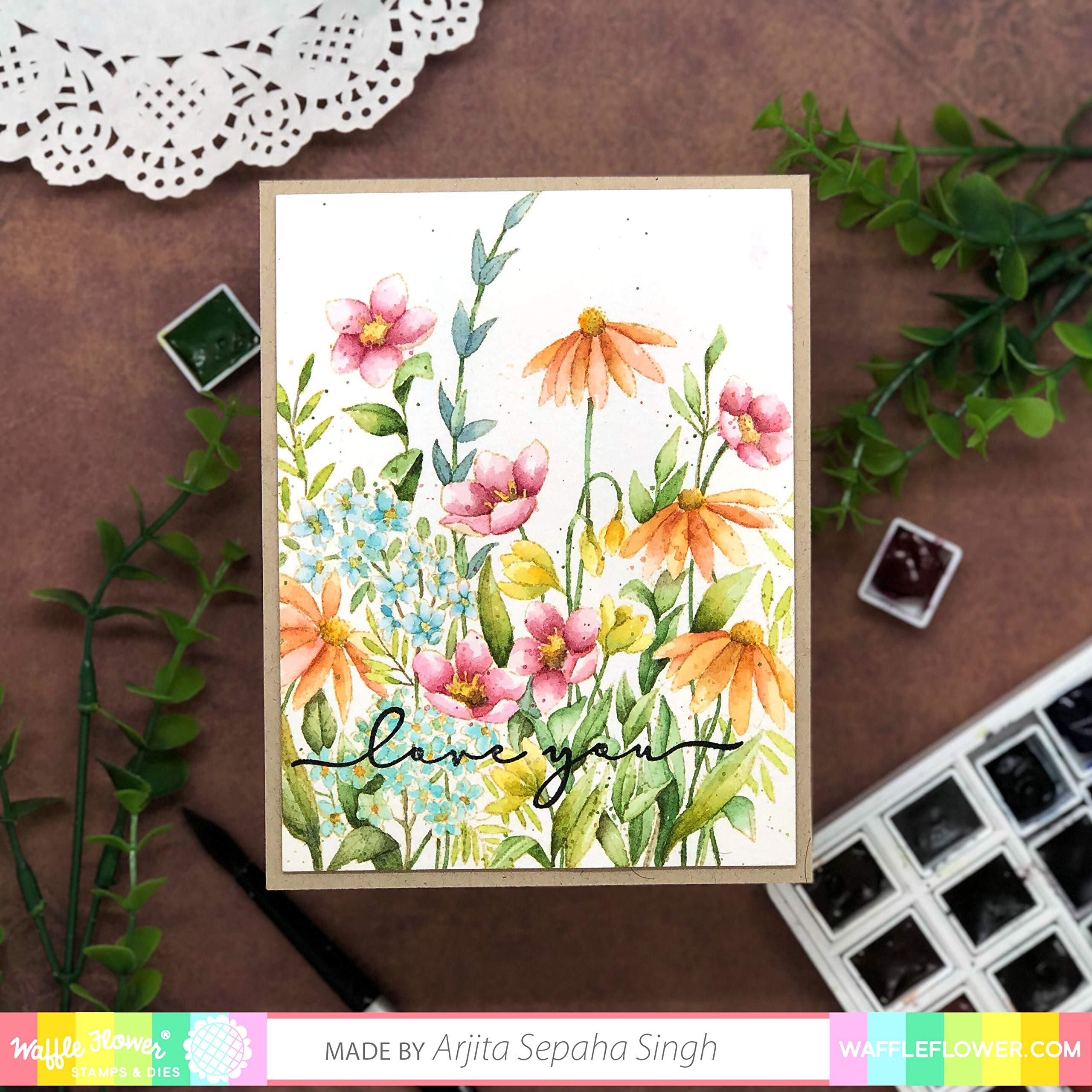 Waffle Flower Sentiment Additions Stamp Set - DIY Scrapbooking, Card Making, Handmade Greeting Cards & Craft Projects