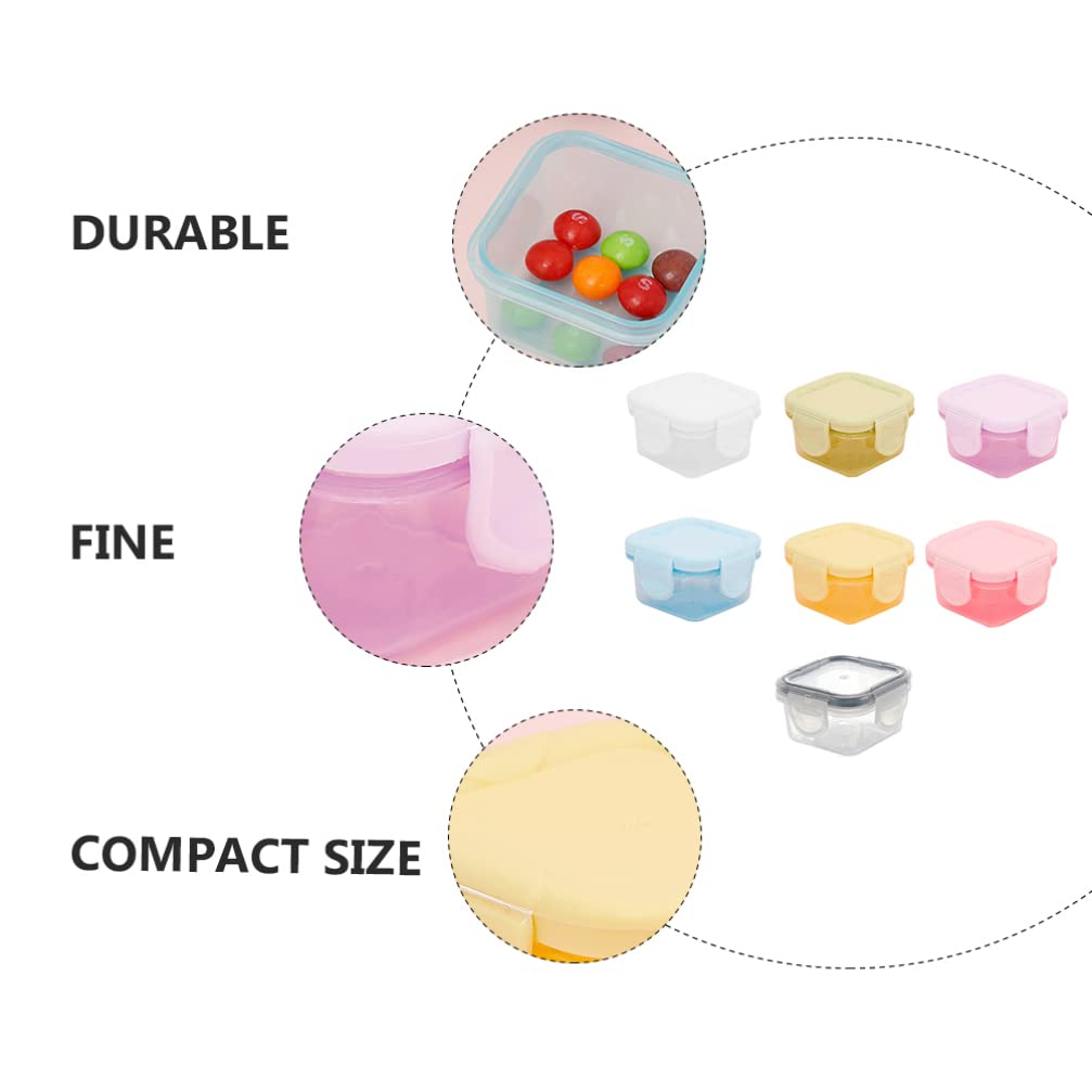 Cabilock 7-Piece Mini Glass Terrarium Containers for Snacks, Condiments & Sauces – Airtight Food Storage Jars for Kitchen, Picnics & Party Serving