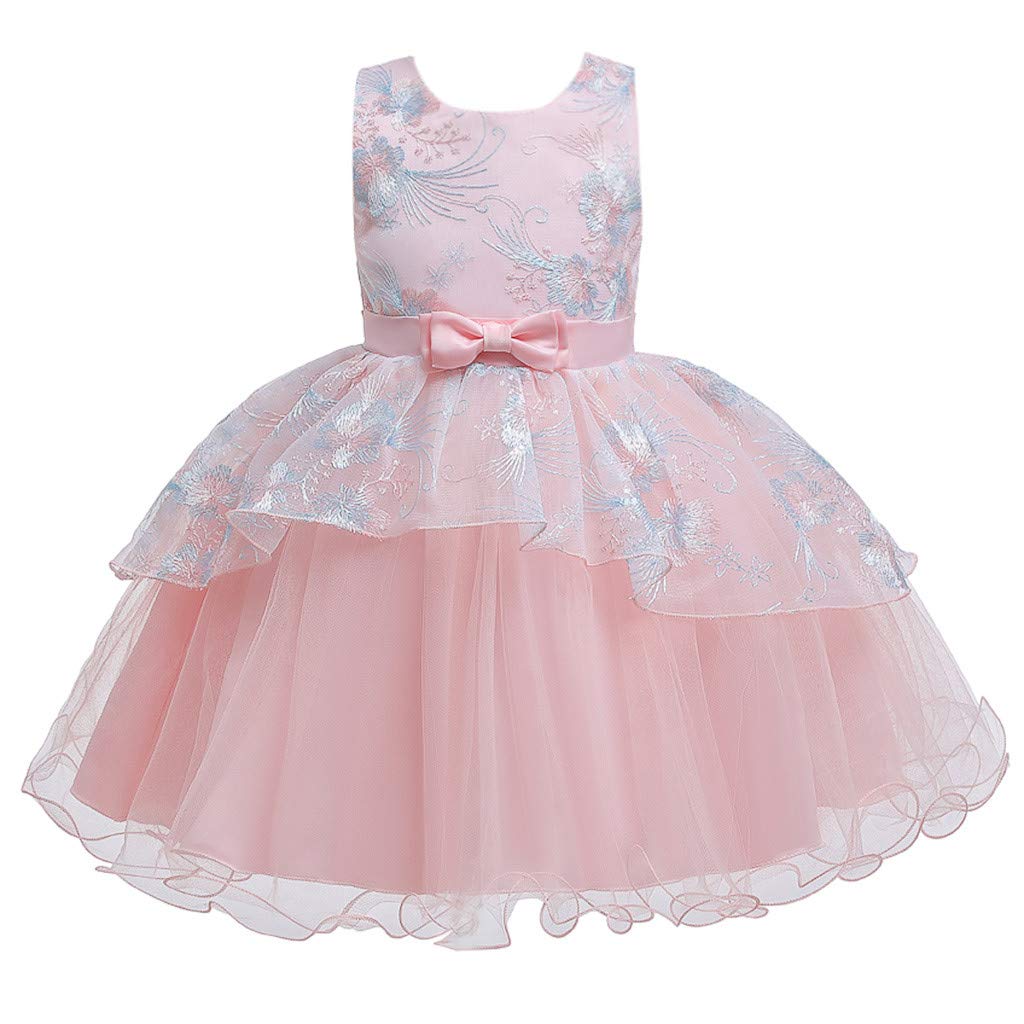 **Princess Birthday Dress for Baby Girls – Floral Bridesmaid & Wedding Pageant Gown with Skirt – Perfect for Parties, Pageants & Special Occasions**