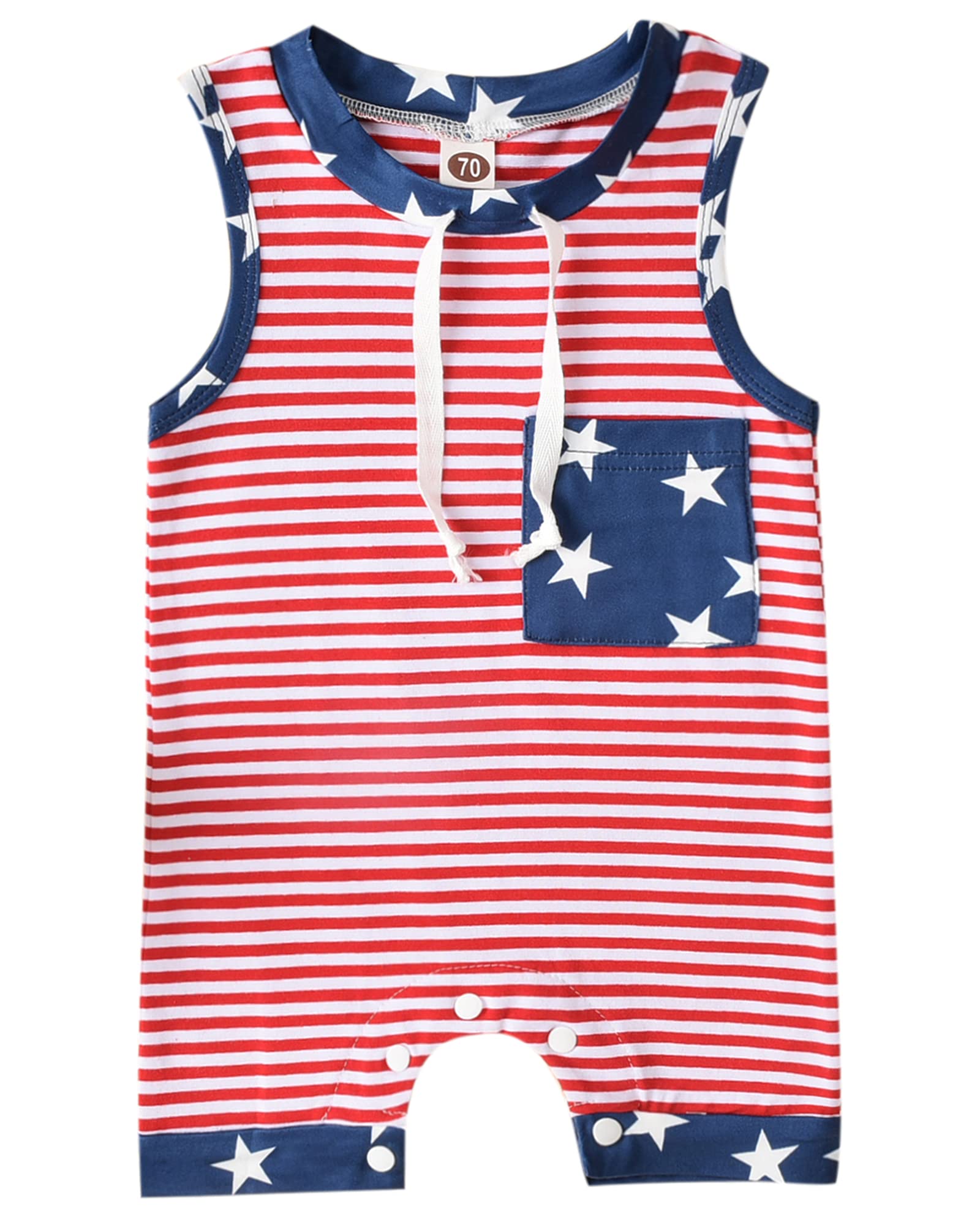 Aalizzwell Baby Boy Romper - Sleeveless Short One-Piece Outfit for Newborn & Infant | Soft & Breathable Summer Clothes for Playtime, Park Visits & Family Photos