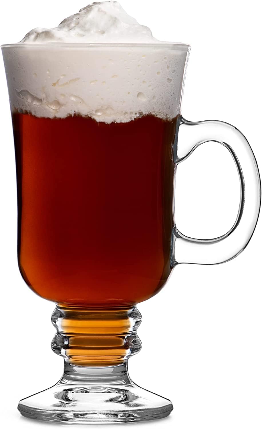 Irish Coffee Glasses 8oz (230ml) - Set of 12 Classic Heat-Resistant Glass Mugs - Perfect for Hot Coffee, Irish Cream, Cocktails & Home Bar Use