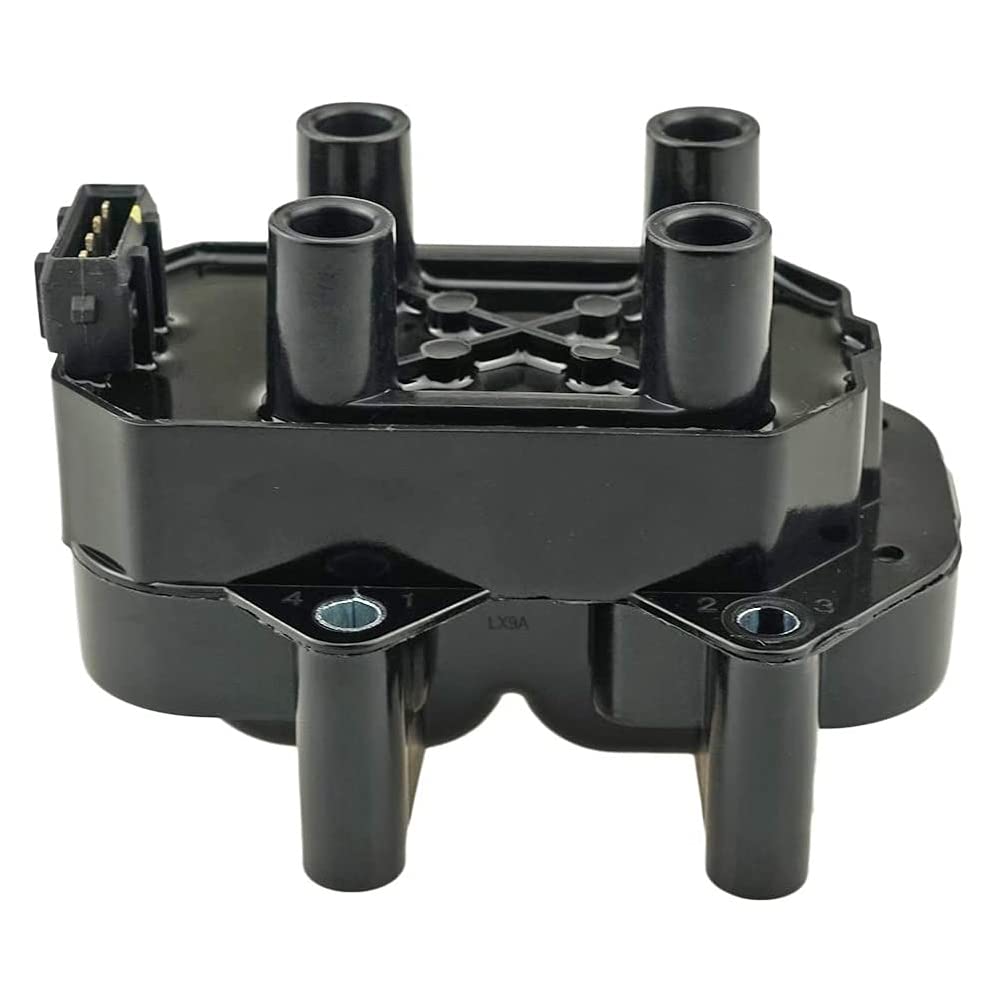 1PC High Performance Ignition Coil EFI494 - Compatible with Lancia Zeta 95-02, Fiat Ducato 94-06, Fiat Ulysse 94-02, Peugeot 106 91-01, Peugeot 205 89-98 - Perfect for Engine Tune-Up & Maintenance