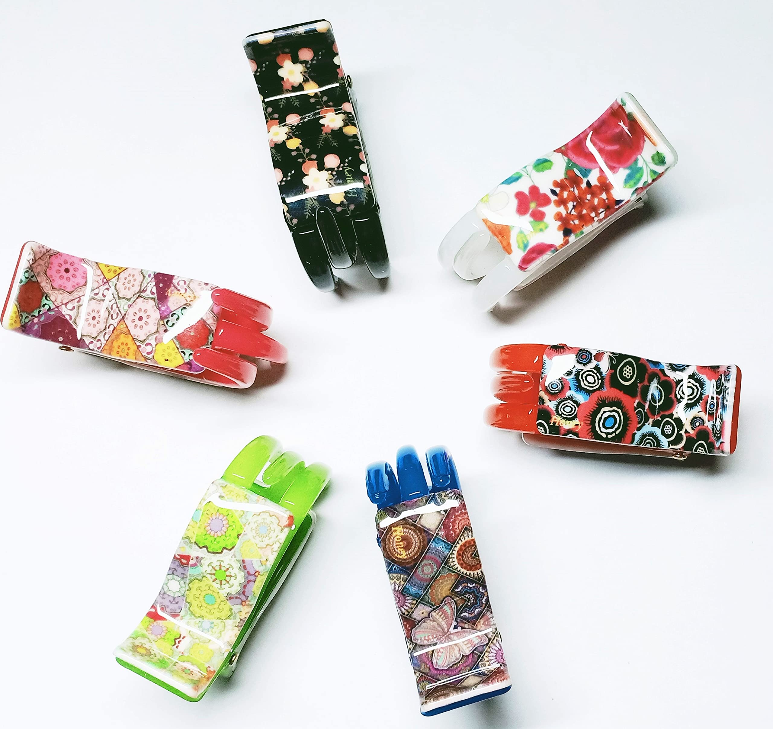DKB Hair Claw Clips for Women and Girls - 3 Teeth Non-Slip Hair Clips (Pack of 4) - Perfect for Ponytails, Buns, and Everyday Hairstyles
