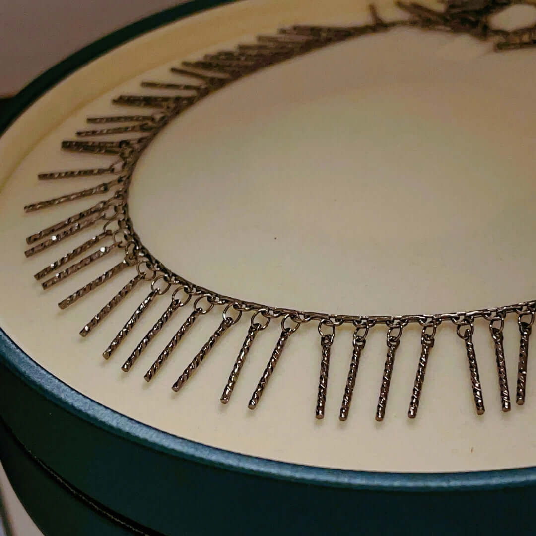 Geometric Tassel Chain Choker Necklace - Trendy Boho Jewelry for Women | X081 | Perfect for Parties, Weddings & Everyday Fashion Accessories