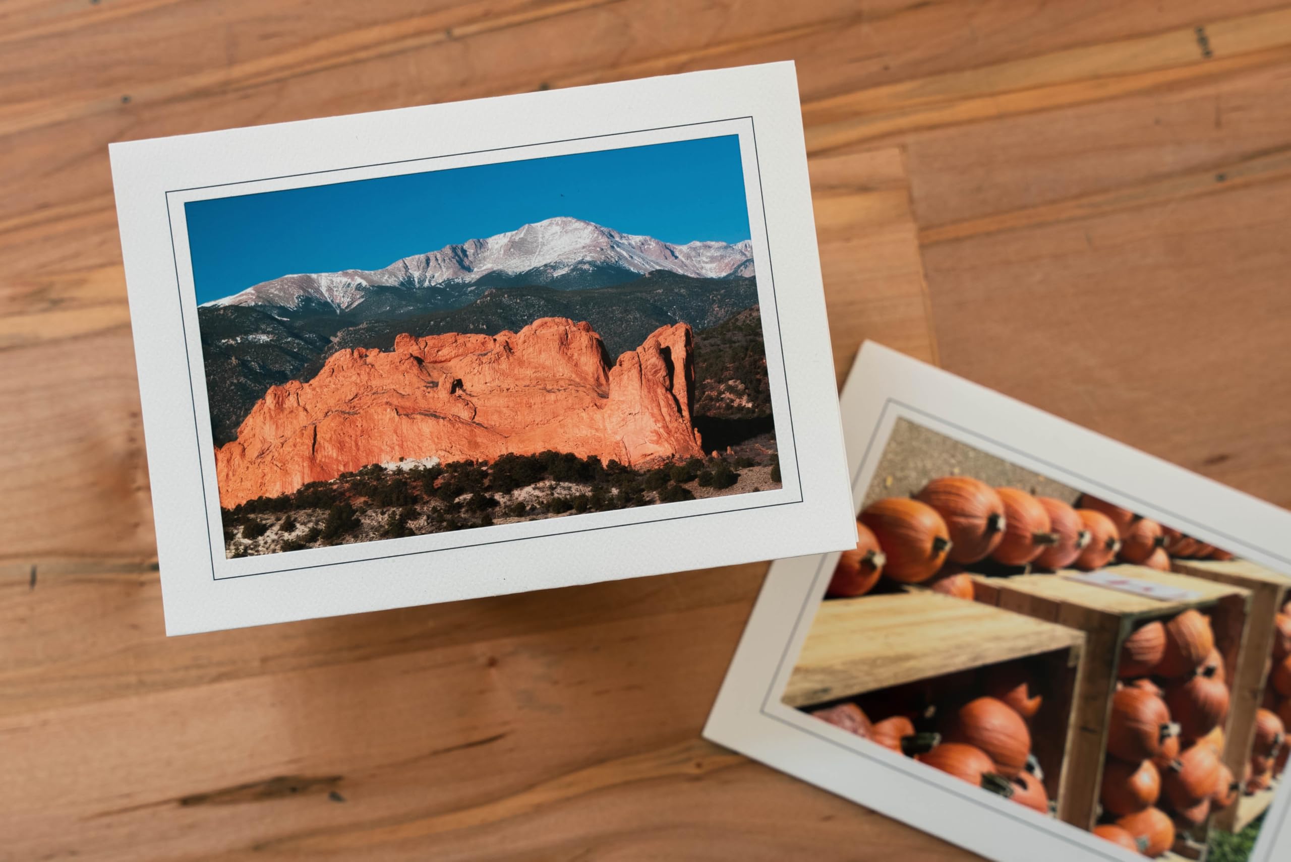 Premium 4x6 Photo Insert Cards with Envelopes - Deep Blue & Gold Ink Holiday Greeting Cards for Christmas & New Year - Pack of 10 - Perfect for Family Photos, Scrapbooking & Seasonal Wishes