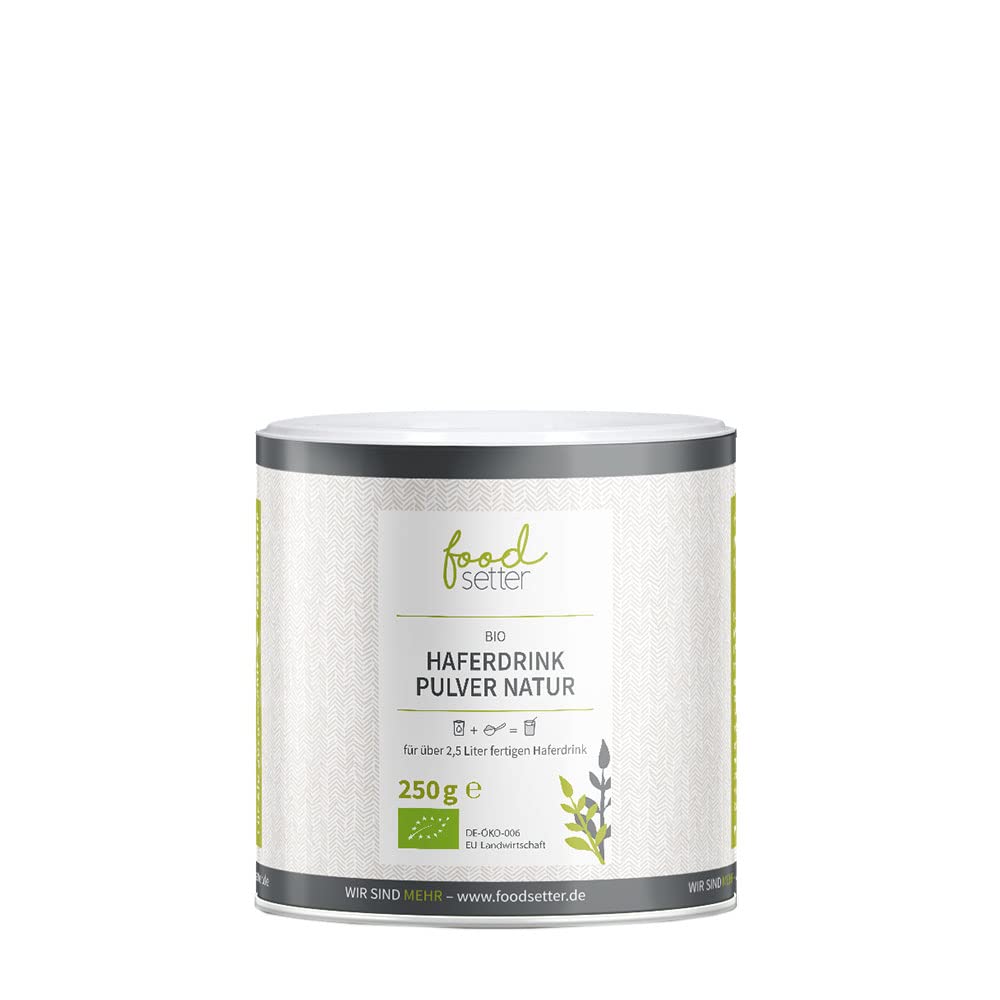 Organic Oat Drink Powder 250g - Gluten Free, No Added Sugar, Vegan & Dairy-Free - Makes 2.5L Creamy Plant-Based Milk - Perfect for Smoothies, Coffee & Baking (Healthy Breakfast & Vegan Recipes)