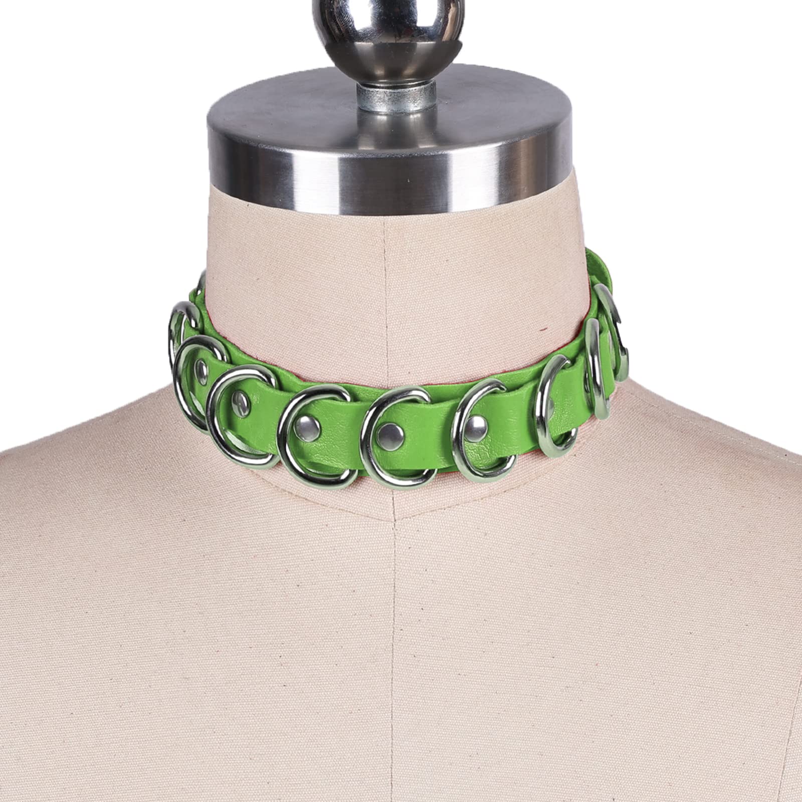 Women's Punk Leather Collar Necklace - Gothic Fashion Choker for Halloween, Carnival & Dance Costume Accessories | Perfect for Cosplay, BDSM & Alternative Style Outfits
