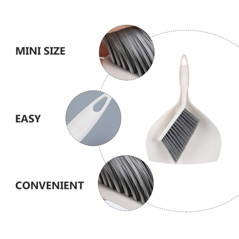 **Mini Dustpan and Broom Set - Small Desktop Sweeper for Keyboard, Pet Hair, and Dust - Compact Cleaning Supplies for Home, Office, and Workspace**