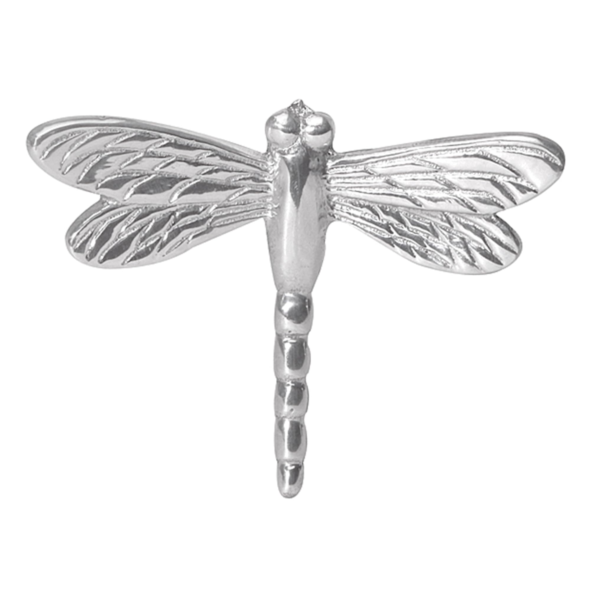 MARIPOSA Dragonfly Napkin Weight - Silver Brillante Recycled SANDCAST Aluminum | Handmade in Mexico | Elegant Table Setting Gift for Weddings, Parties & Outdoor Dining