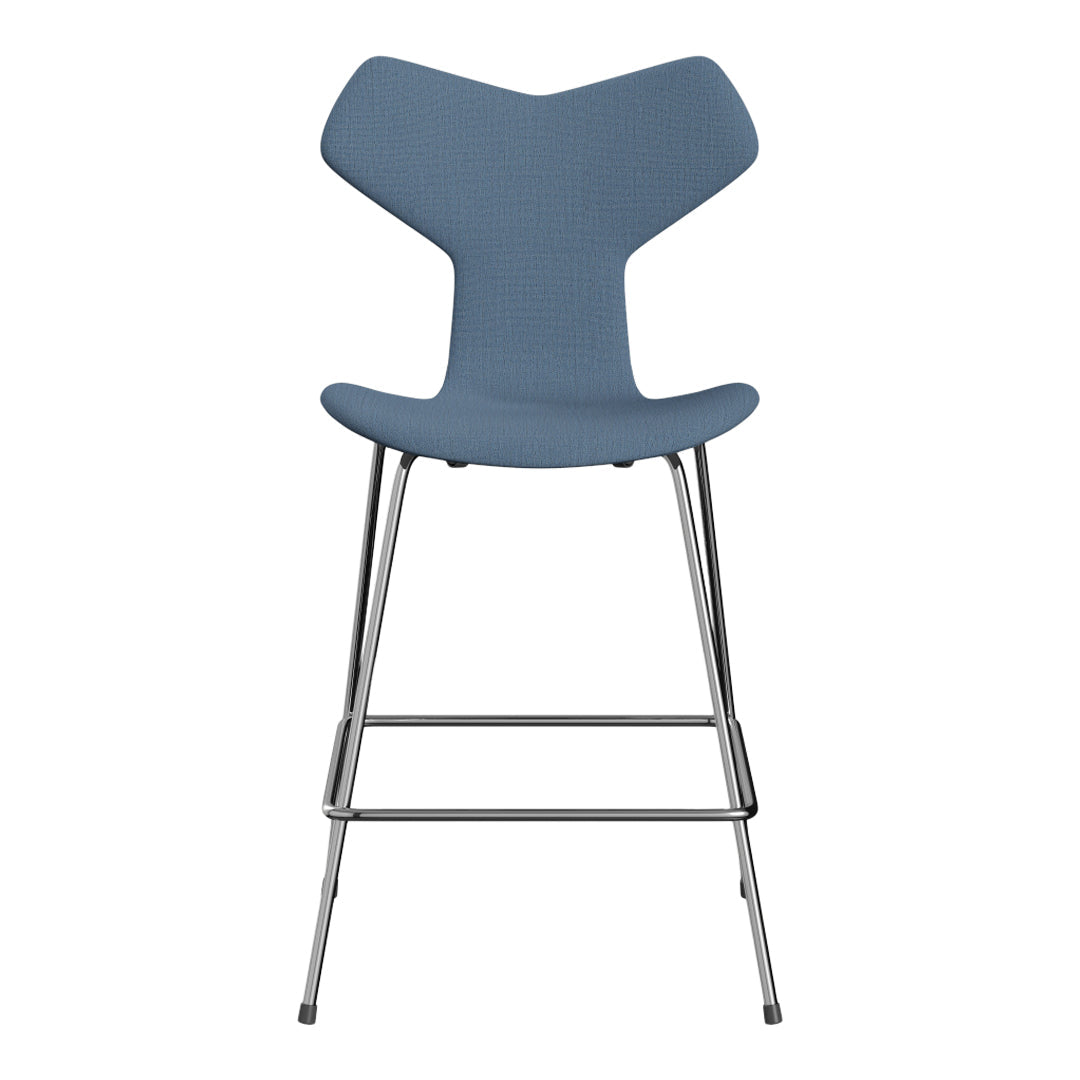 Premium Grand Prix Counter Chair 3138 - Fully Upholstered Bar Stool with Back Support for Kitchen Island, Breakfast Nook & Home Bar Seating