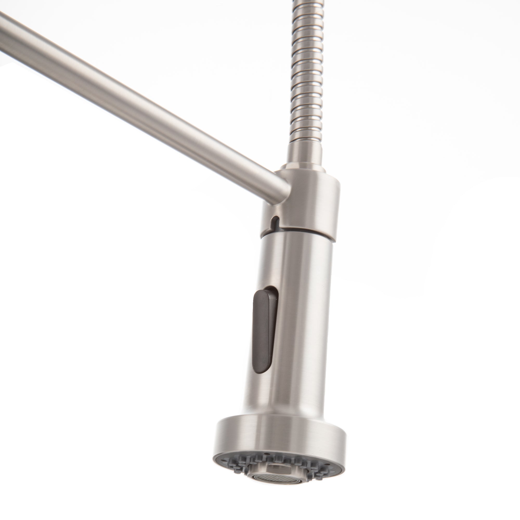 ZLINE Apollo Pull Down Spring Single Handle Kitchen Faucet in Brushed Nickel - High Arc Modern Design for Easy Dishwashing & Food Prep, Perfect for Home & Restaurant Kitchens (APL KF BN)