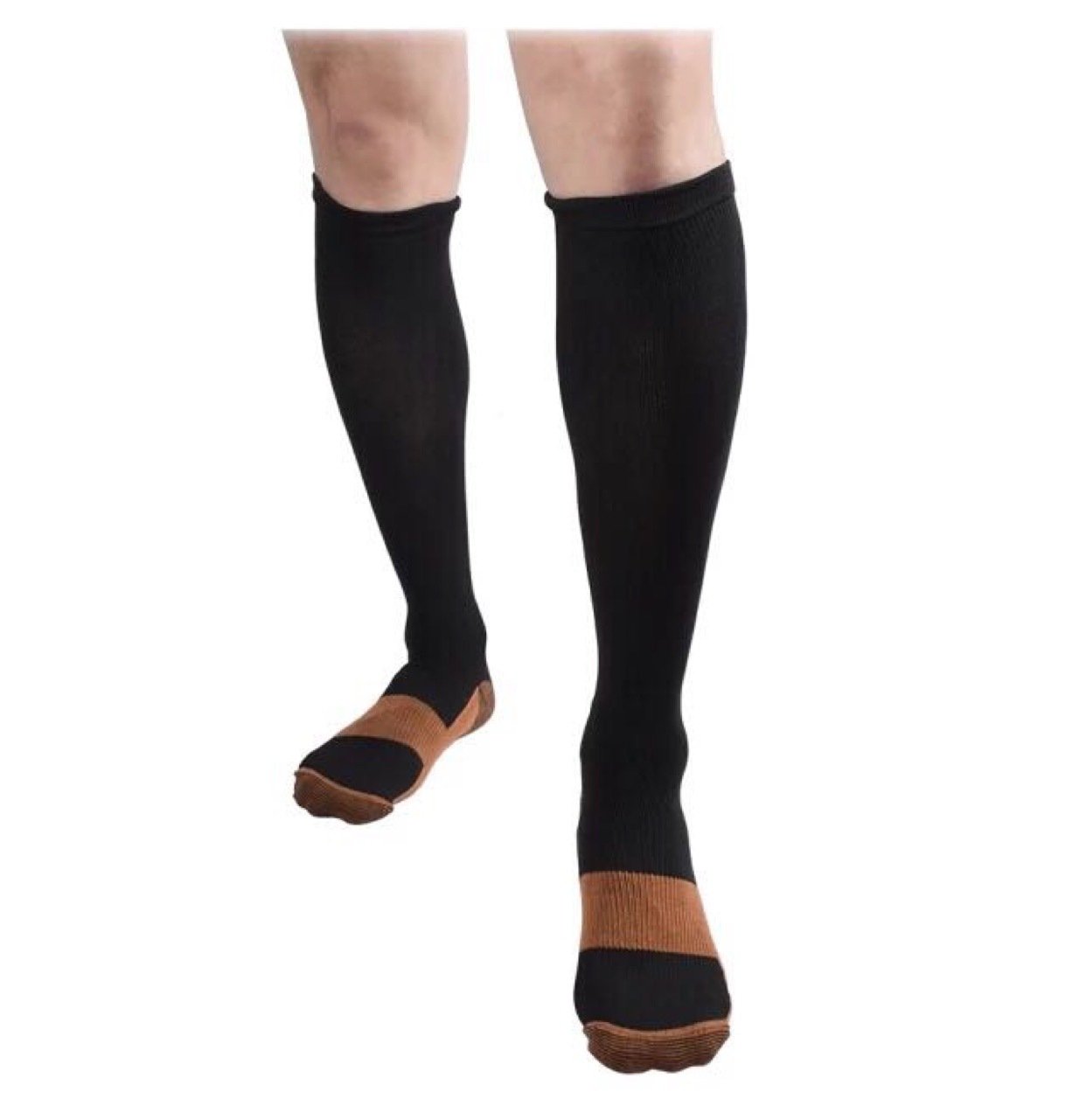 Graduated Compression Socks for Men & Women (2 Pairs) - Calf High Support Stockings for Running, Travel & Circulation - Medical Grade Legwear for Nurses, Athletes & Pregnant Women