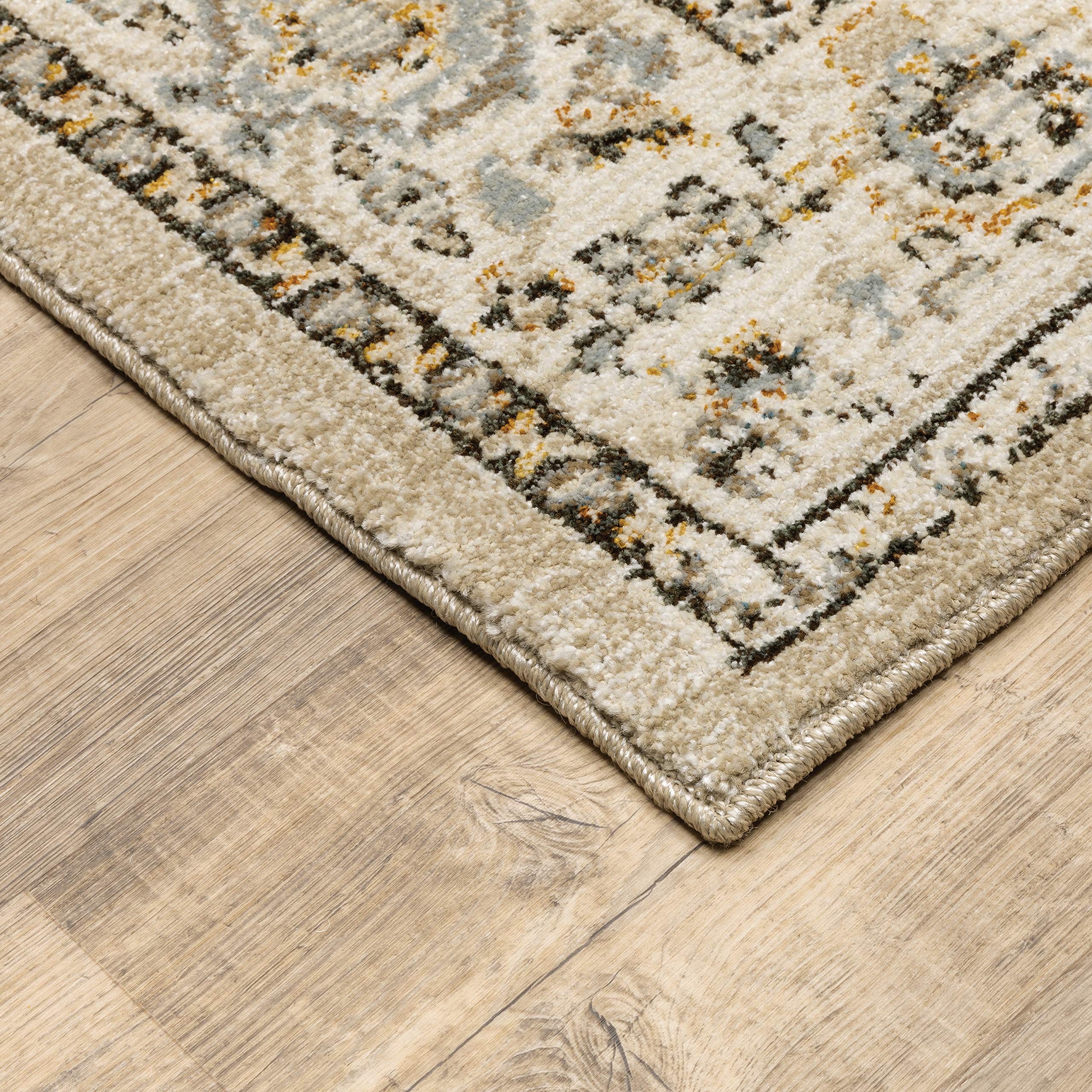 Solo Rugs Karrie Traditional Oriental Area Rug 8' x 10' Beige Ivory - Perfect for Living Room, Bedroom & Home Decor
