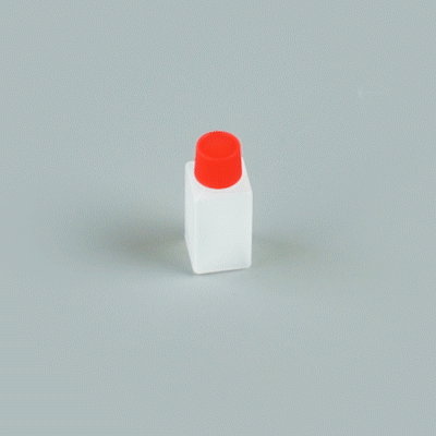 Bento Tek 6mL Clear Plastic Soy Sauce Bottles with Red Caps - 1/2