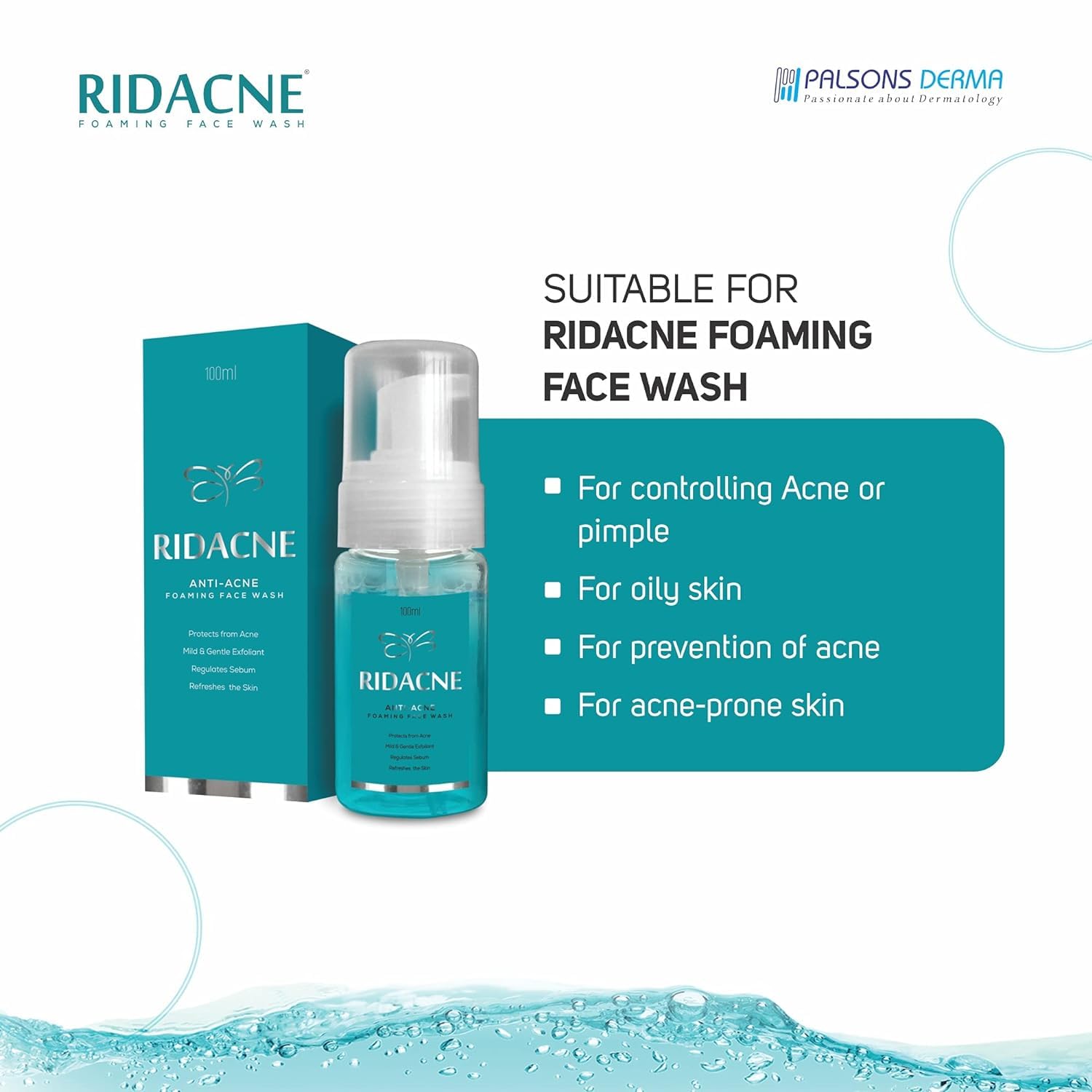 Best Foaming Face Wash for Acne & Oily Skin - 100ml | Gentle Cleanser for Daily Skincare Routine | Perfect for Morning & Night Use