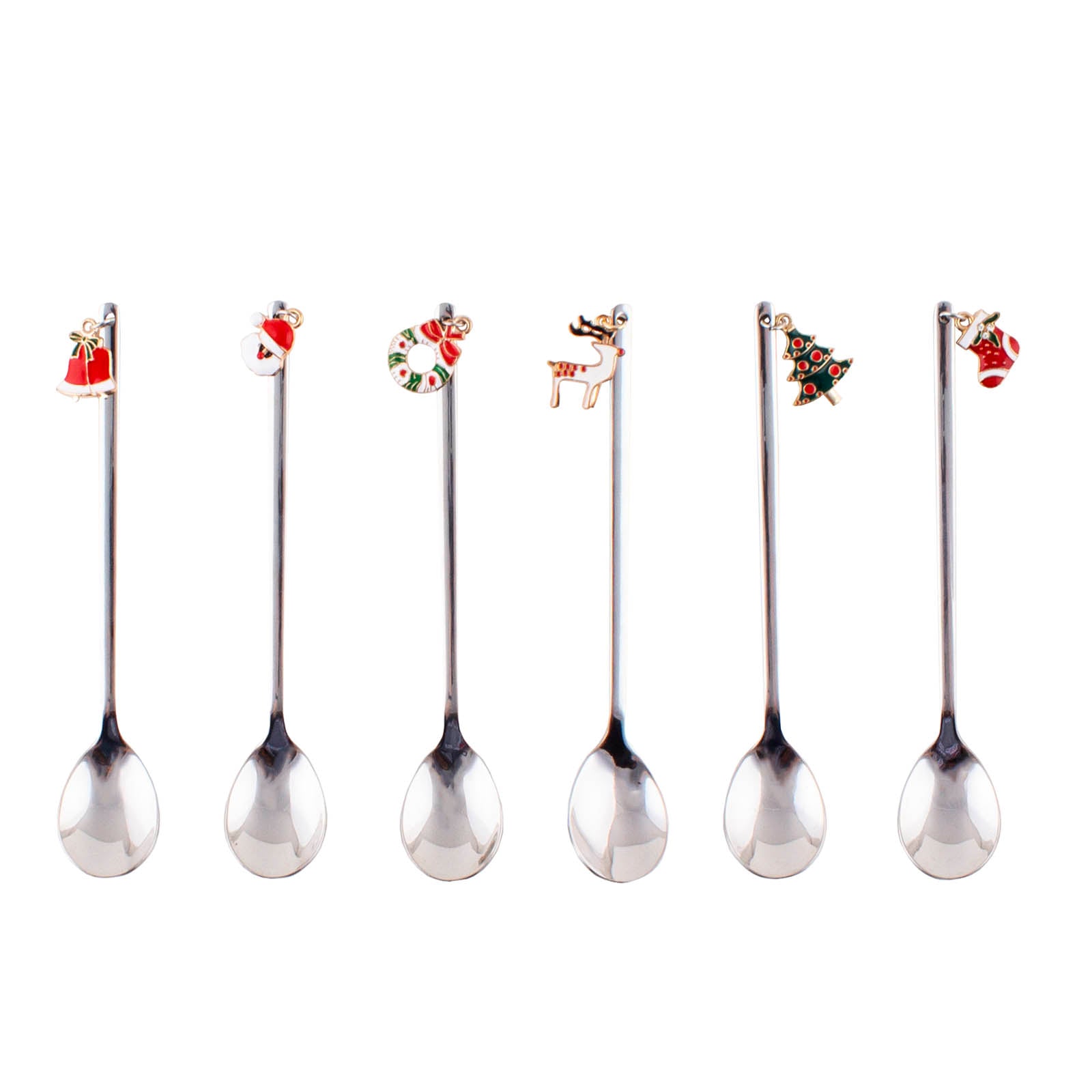 Holiday Themed Demi Spoon Set - Perfect for Christmas, Thanksgiving & Party Desserts - Elegant Mini Utensils for Ice Cream, Coffee & Tea