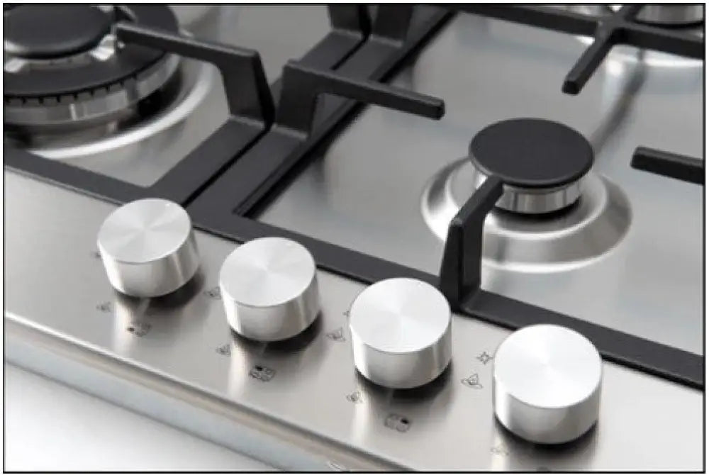 Euro ECT60WCX 60cm Gas Cooktop - 4 Burner Stainless Steel Built-in Cooktop for Kitchen | Perfect for Home Cooking, Baking & Entertaining