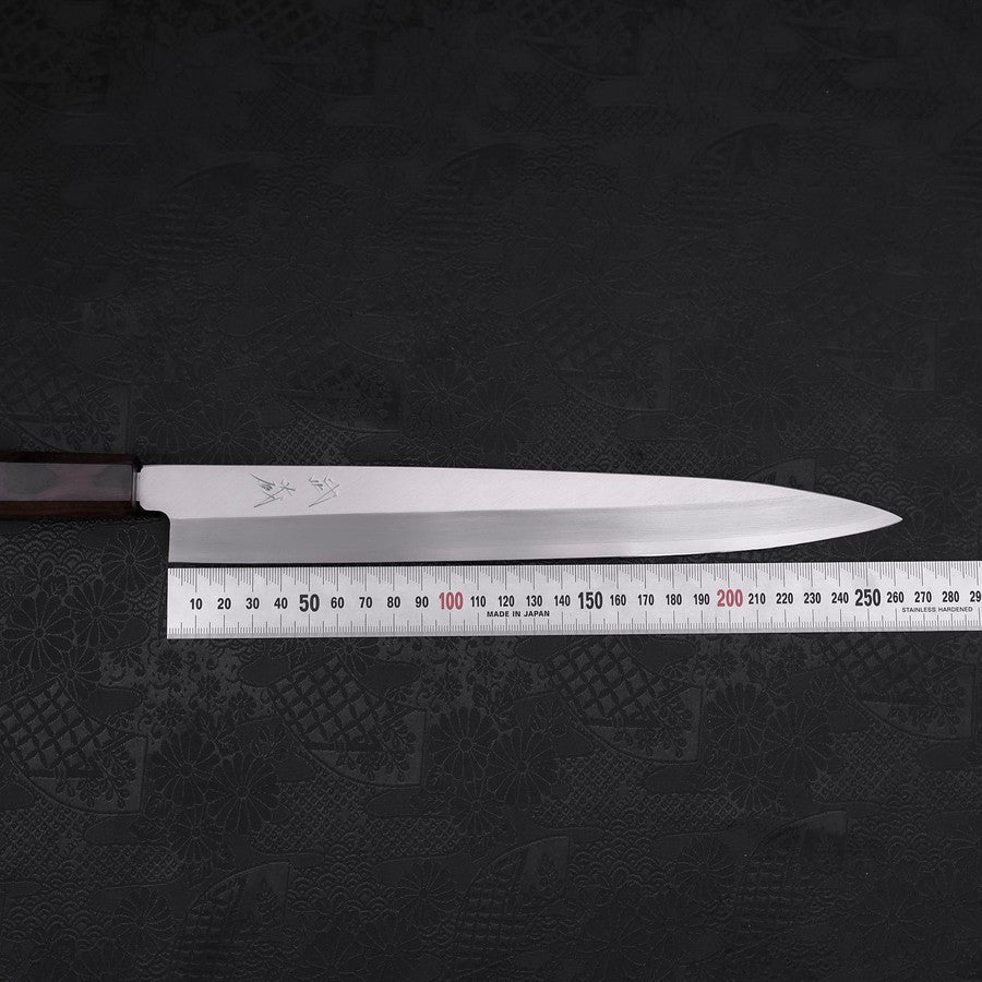 Premium Yanagiba Sushi Knife - AUS 10 High Carbon Steel Blade, Polished Ebony Handle, 270mm - Perfect for Sushi Chefs & Japanese Cuisine Preparation