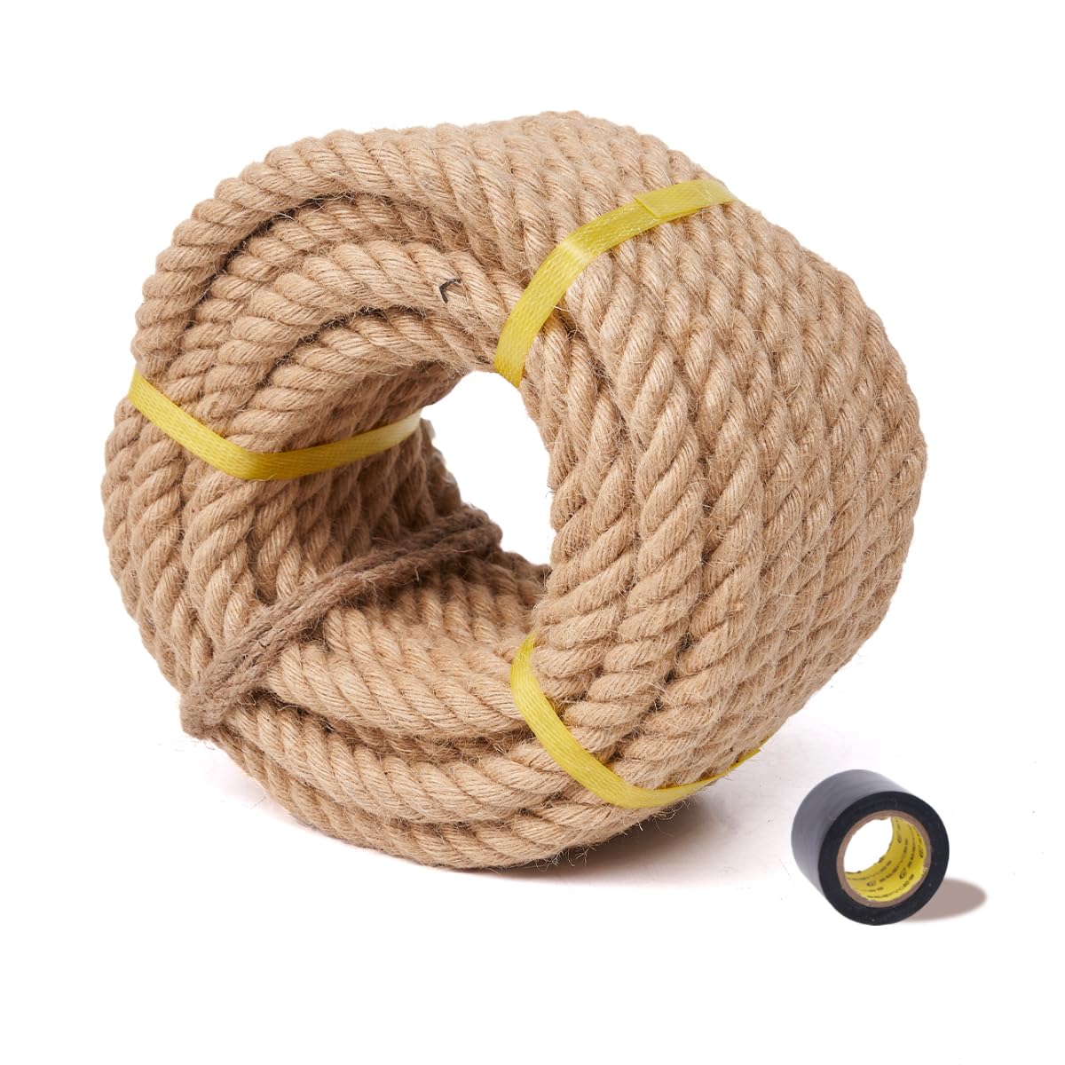 3/4 Inch Thick Jute Rope - 50Ft Natural Hemp Rope for DIY Crafts, Swing Making & Heavy Duty Hanging | Perfect for Home Decor, Garden Projects & Outdoor Activities
